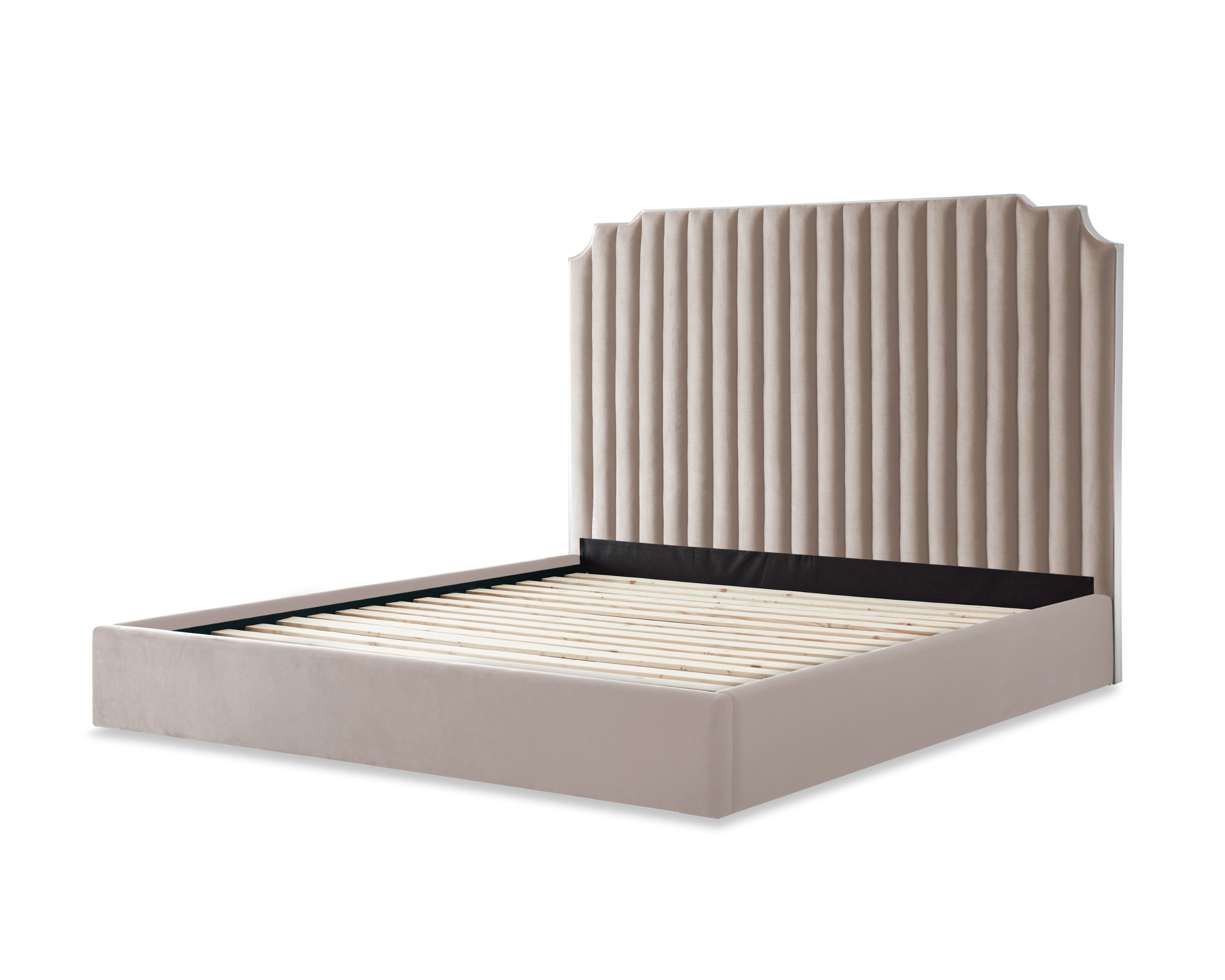Michael Amini Amaryllis Lift Up Storage Bed - Taupe