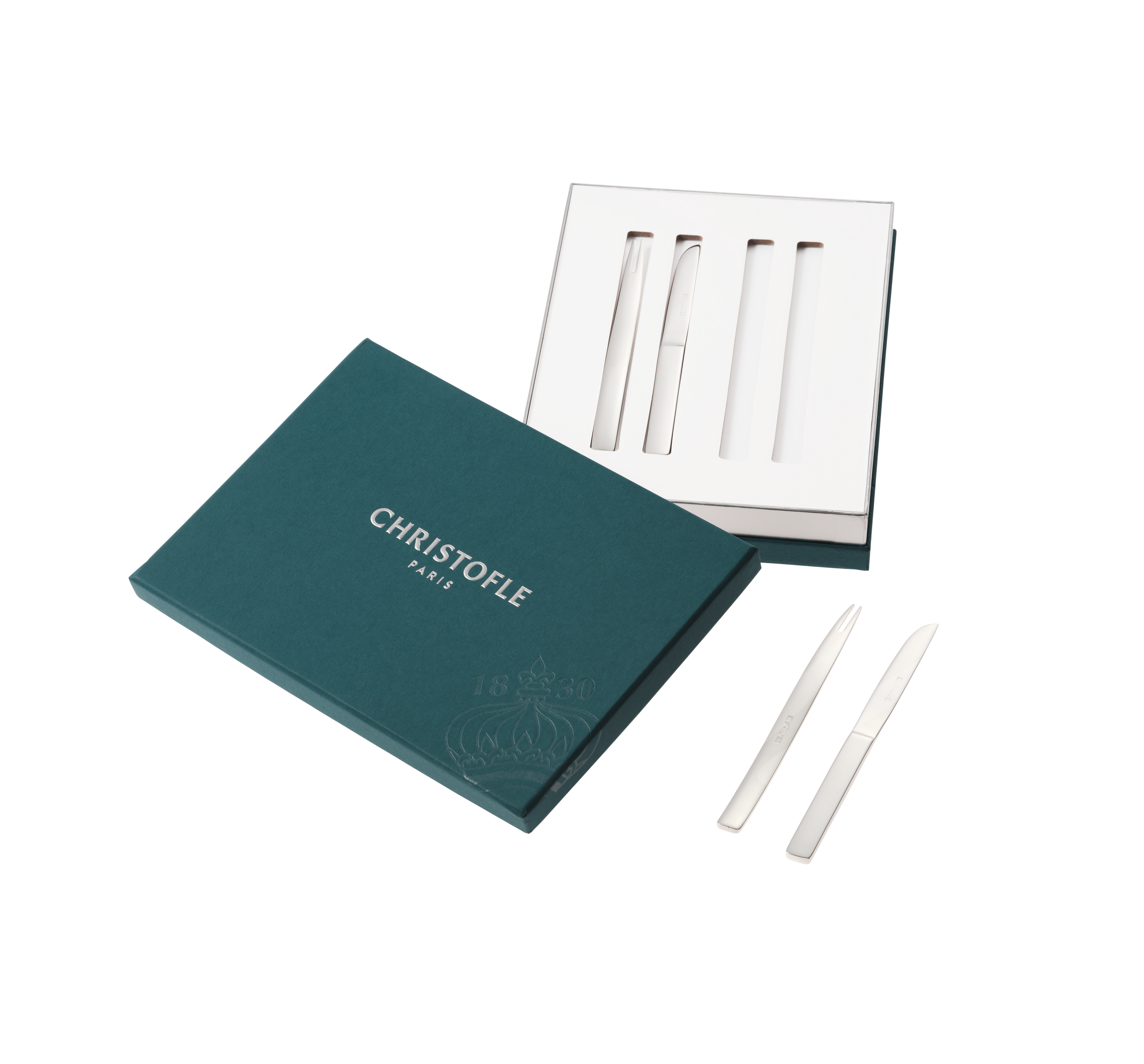 Christofle Sweetness Silver Plated Forks And Knives -Set of 2