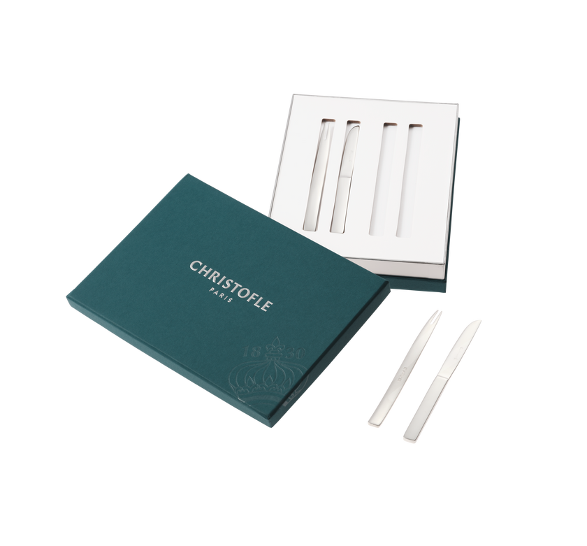 Christofle Sweetness Silver Plated Forks And Knives -Set of 2