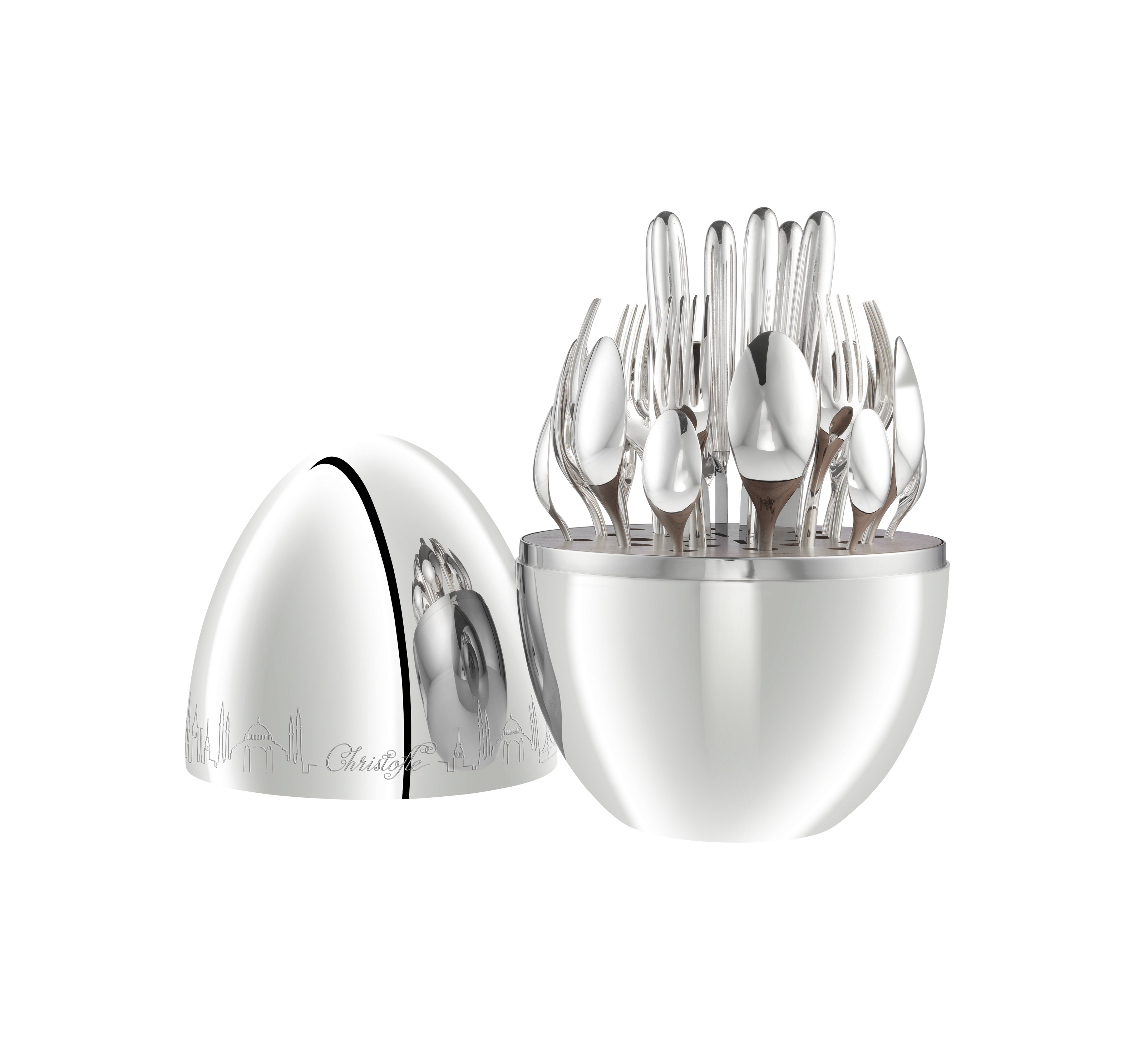 Christofle MOOD Silver Plated Skyline - 24 Pieces