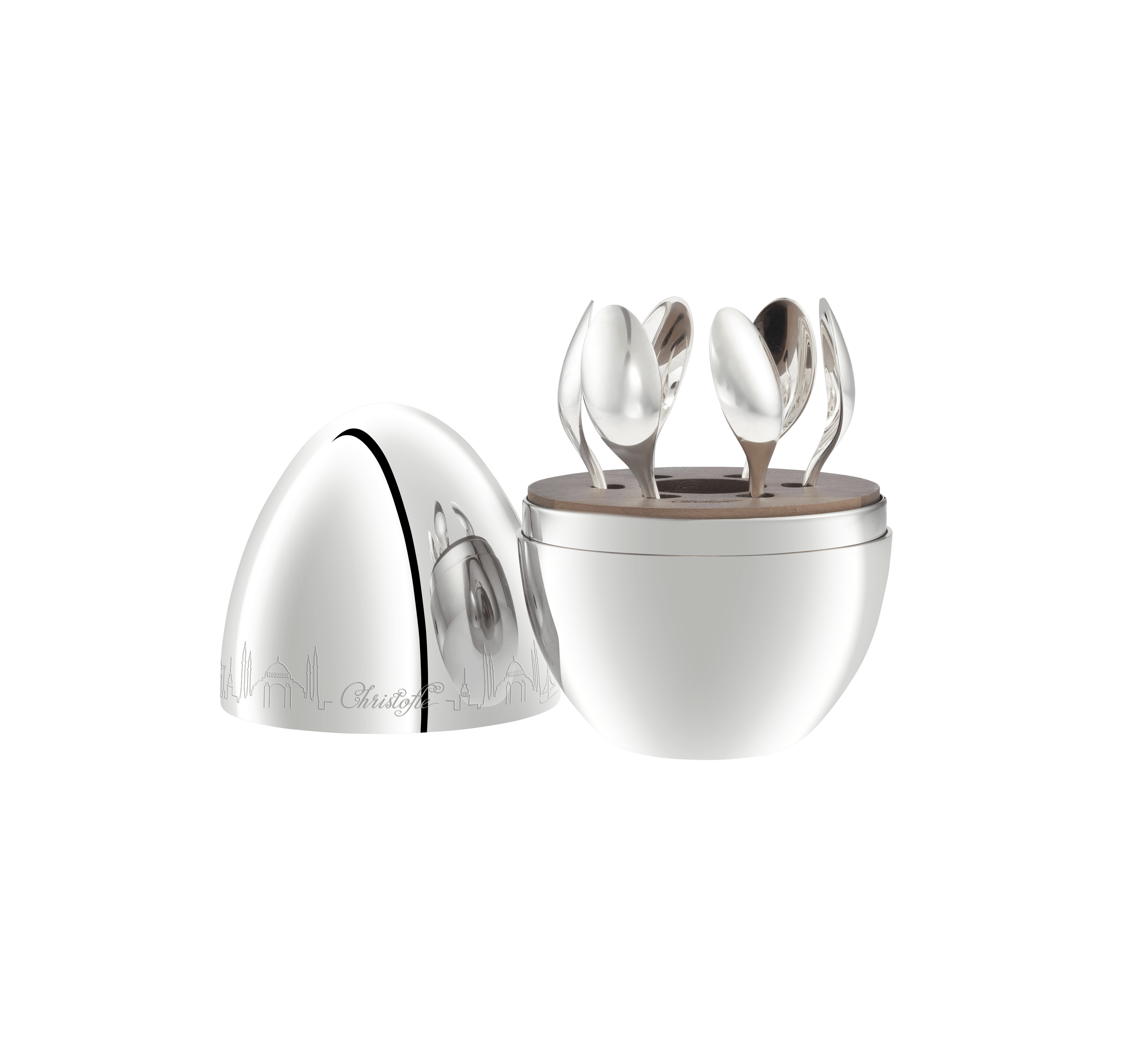 Christofle MOOD Silver Plated Coffee Skyline - 6 Pieces