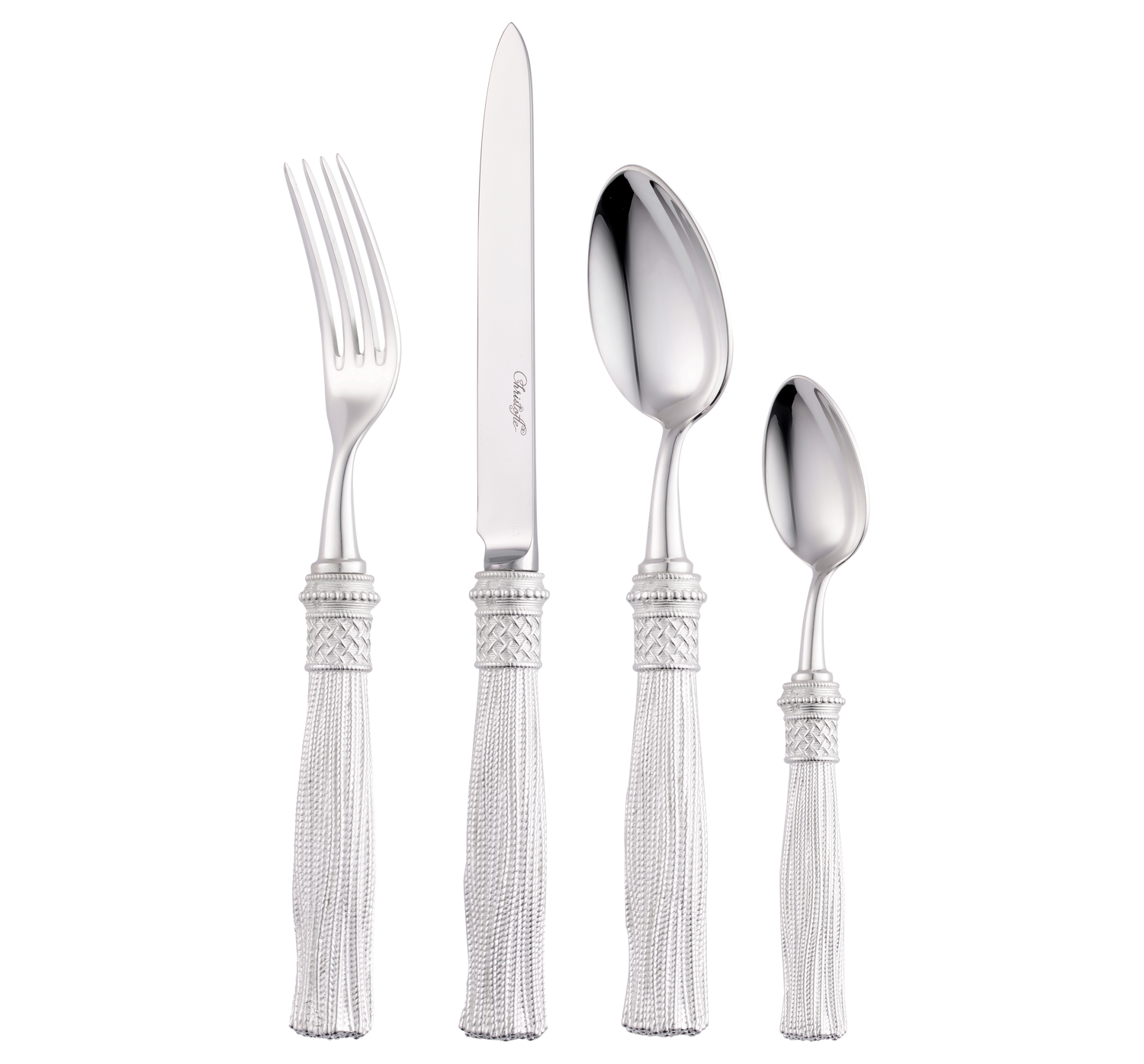 Christofle Pompon Silver Plated 4-Piece Place Setting