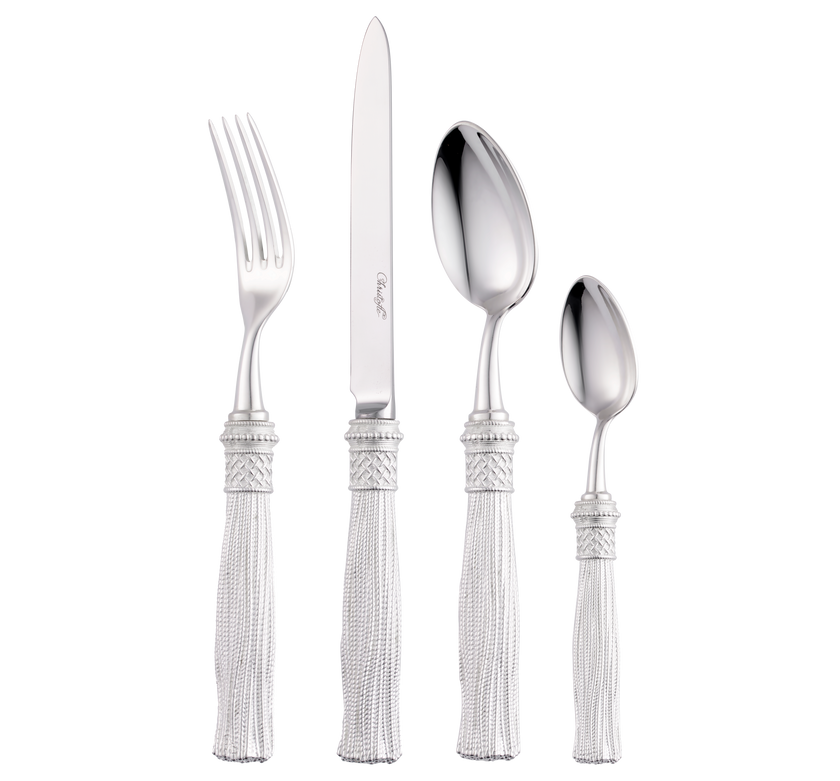 Christofle Pompon Silver Plated 4-Piece Place Setting