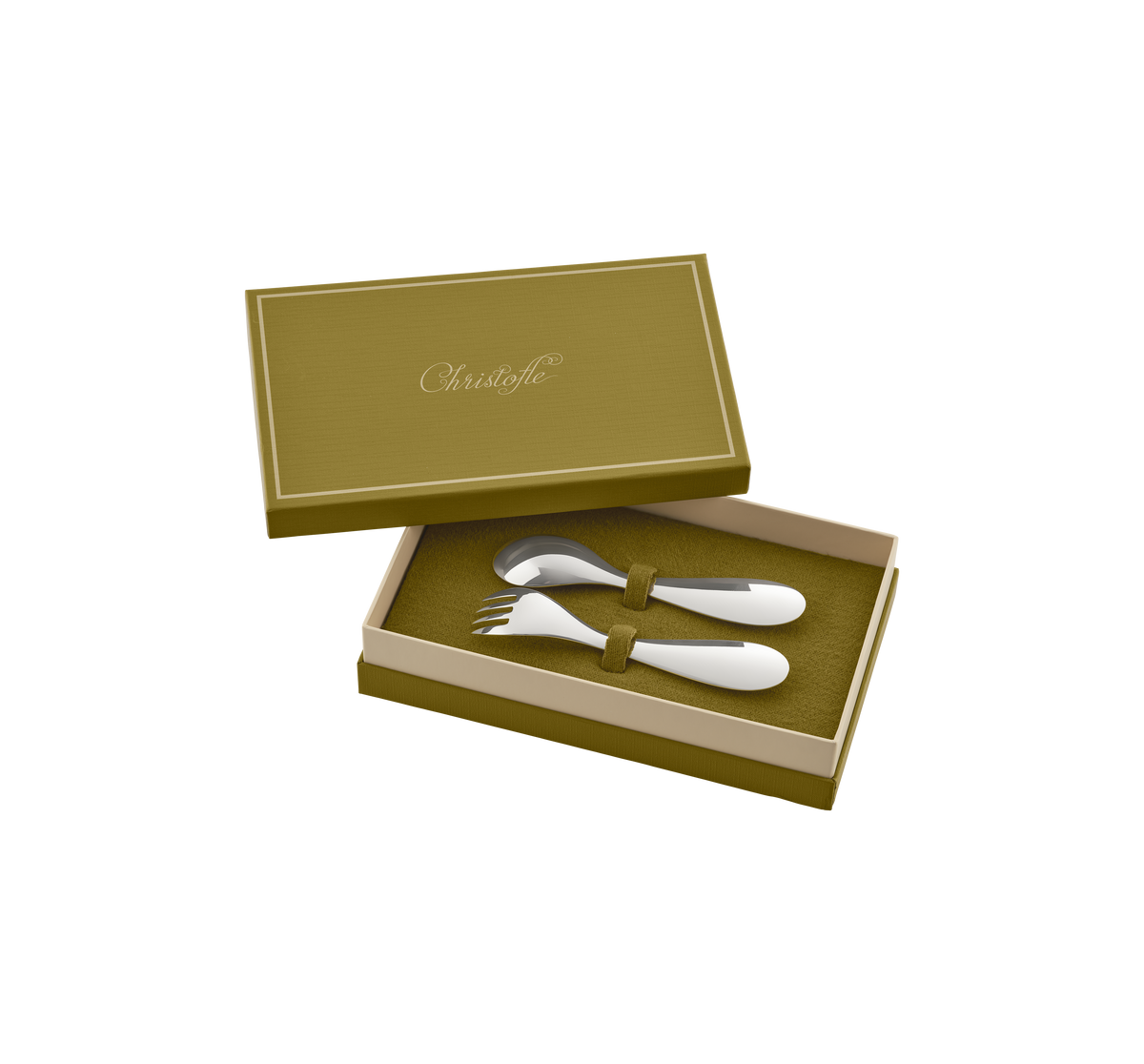 Christofle Talisman Silver Plated 2-Piece Cutlery Set For Baby