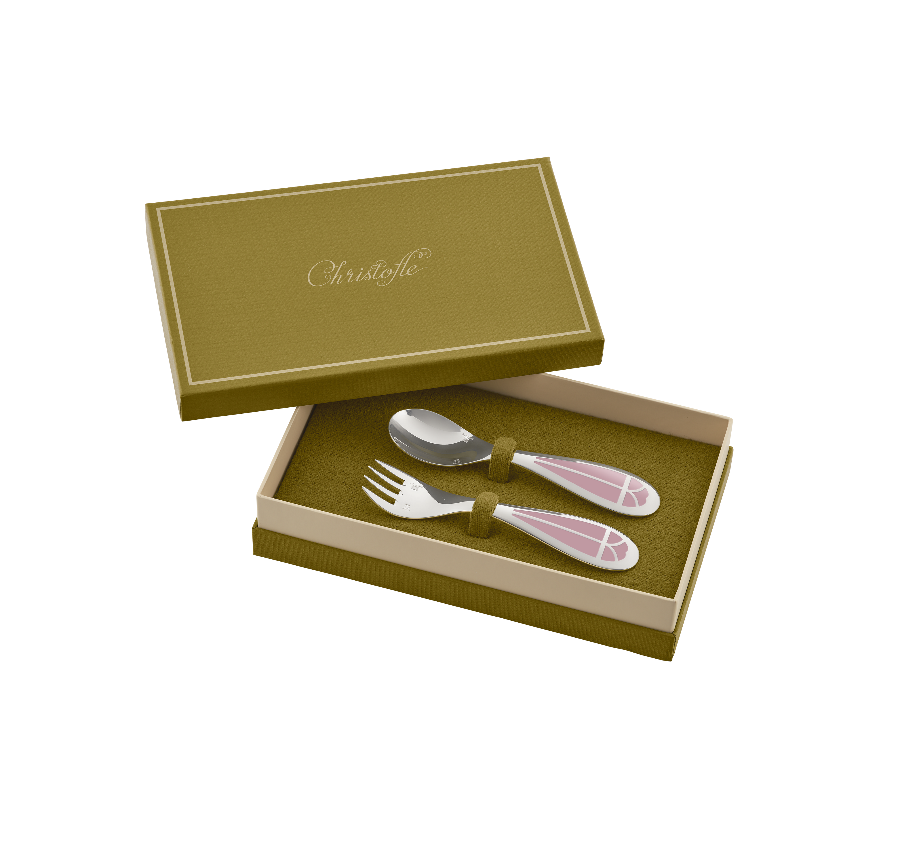 Christofle Talisman Silver Plated 2-Piece Cutlery Set For Baby