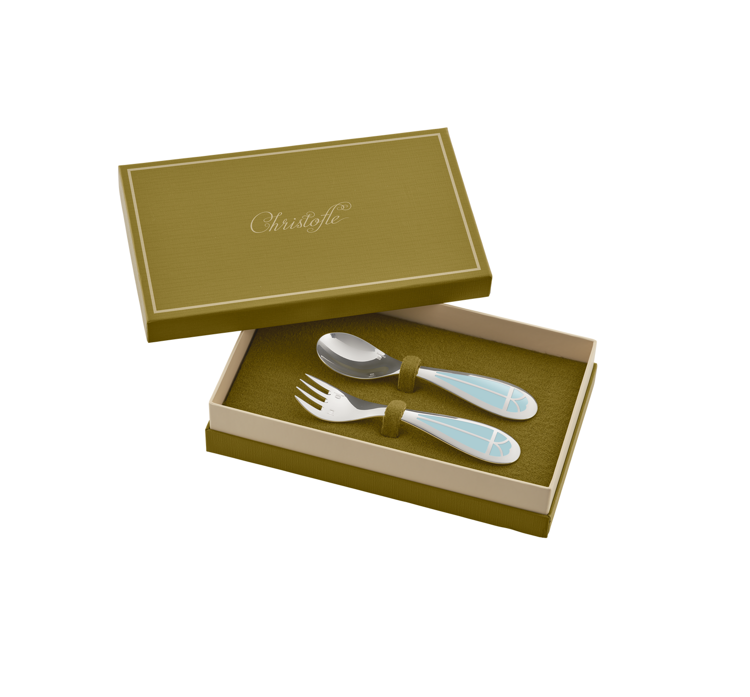 Christofle Talisman Silver Plated 2-Piece Cutlery Set For Baby