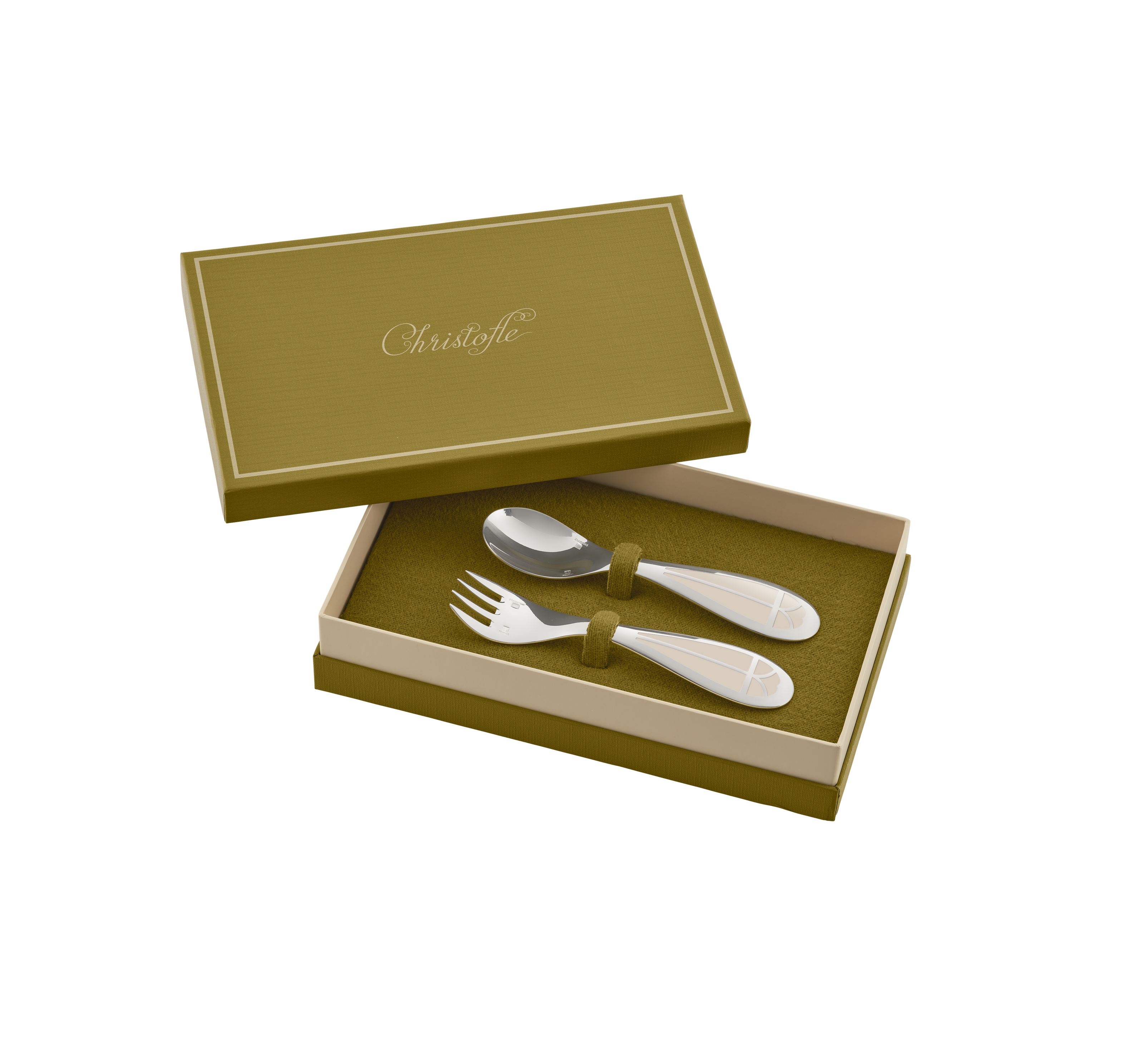 Christofle Talisman Silver Plated 2-Piece Cutlery Set For Baby