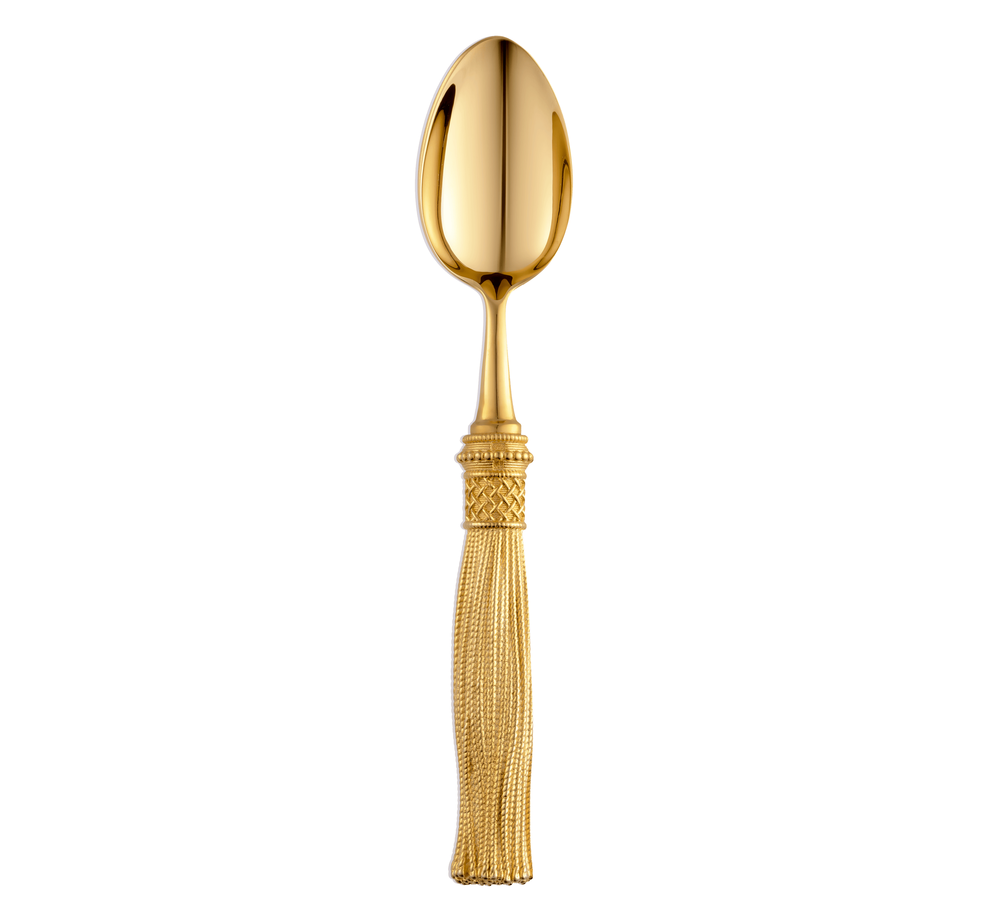Christofle Pompon Silver Plated Gilded 4-Piece Cutlery Set