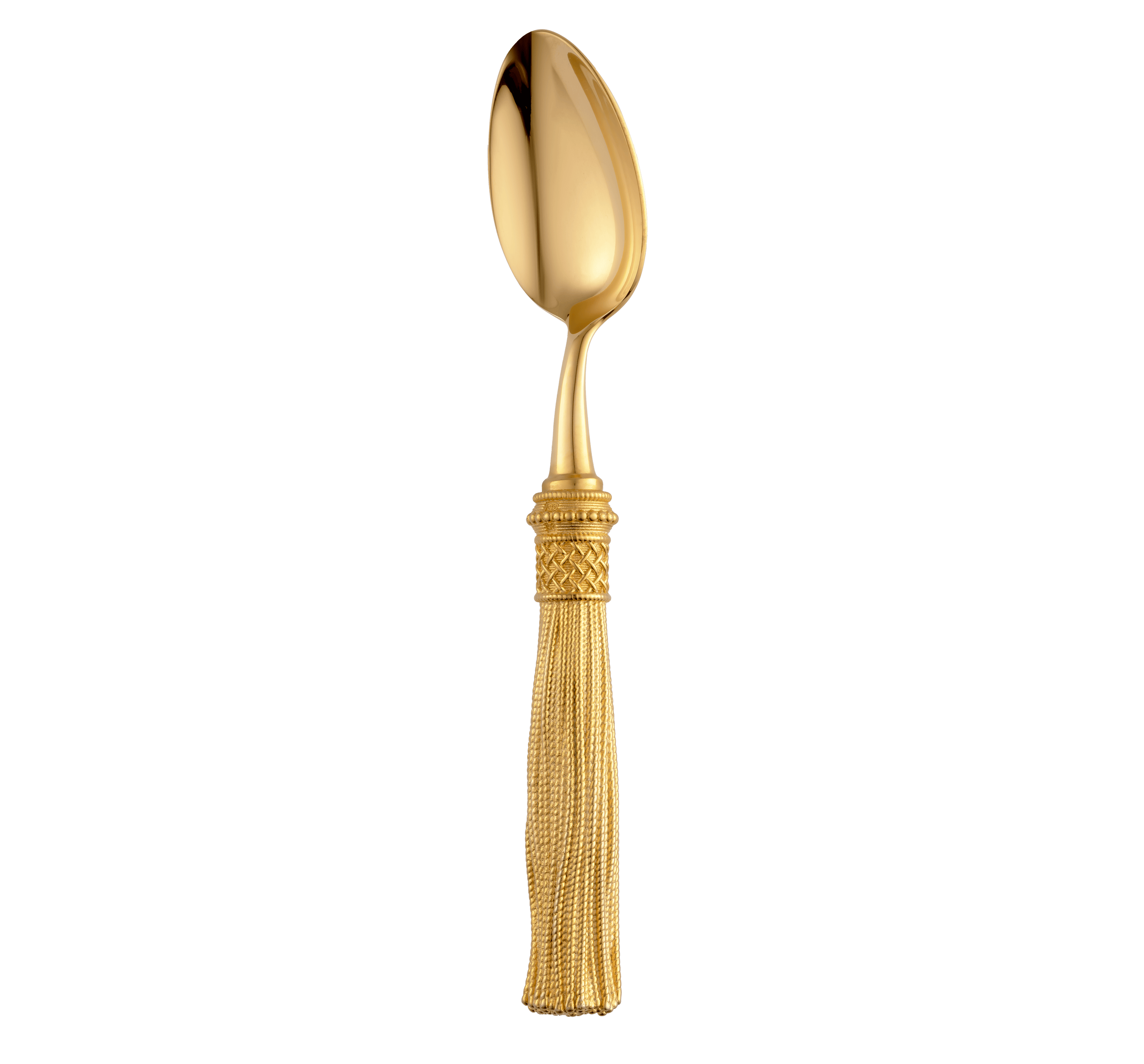Christofle Pompon Silver Plated Gilded 4-Piece Cutlery Set