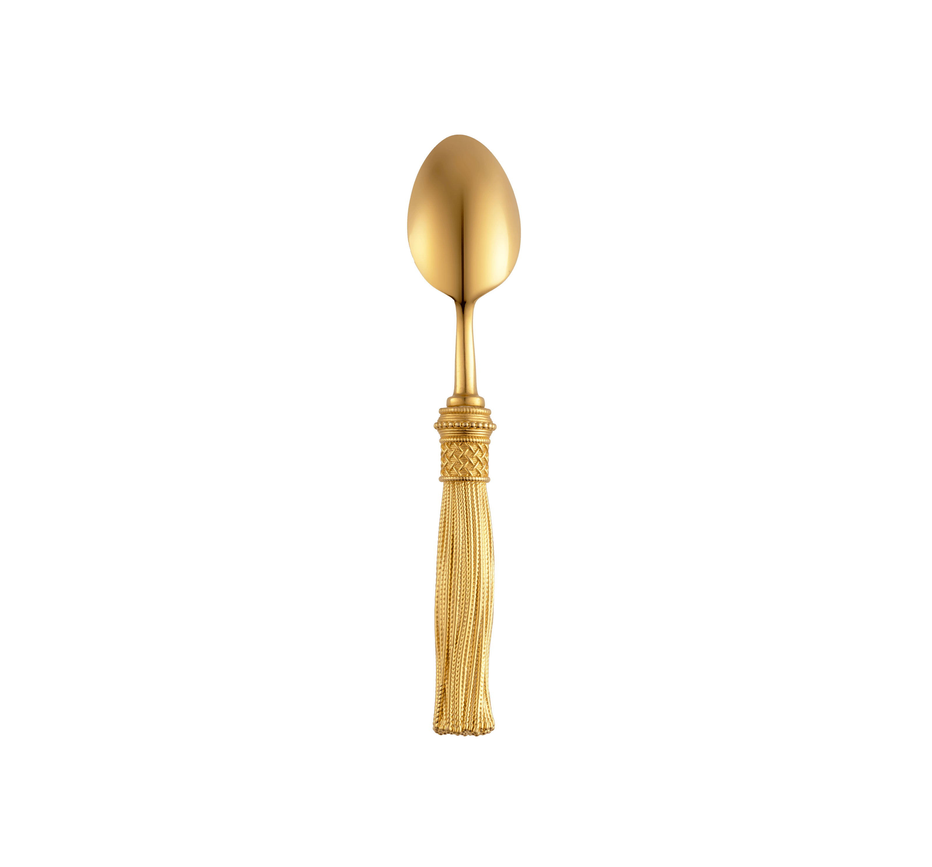 Christofle Pompon Silver Plated Gilded 4-Piece Cutlery Set