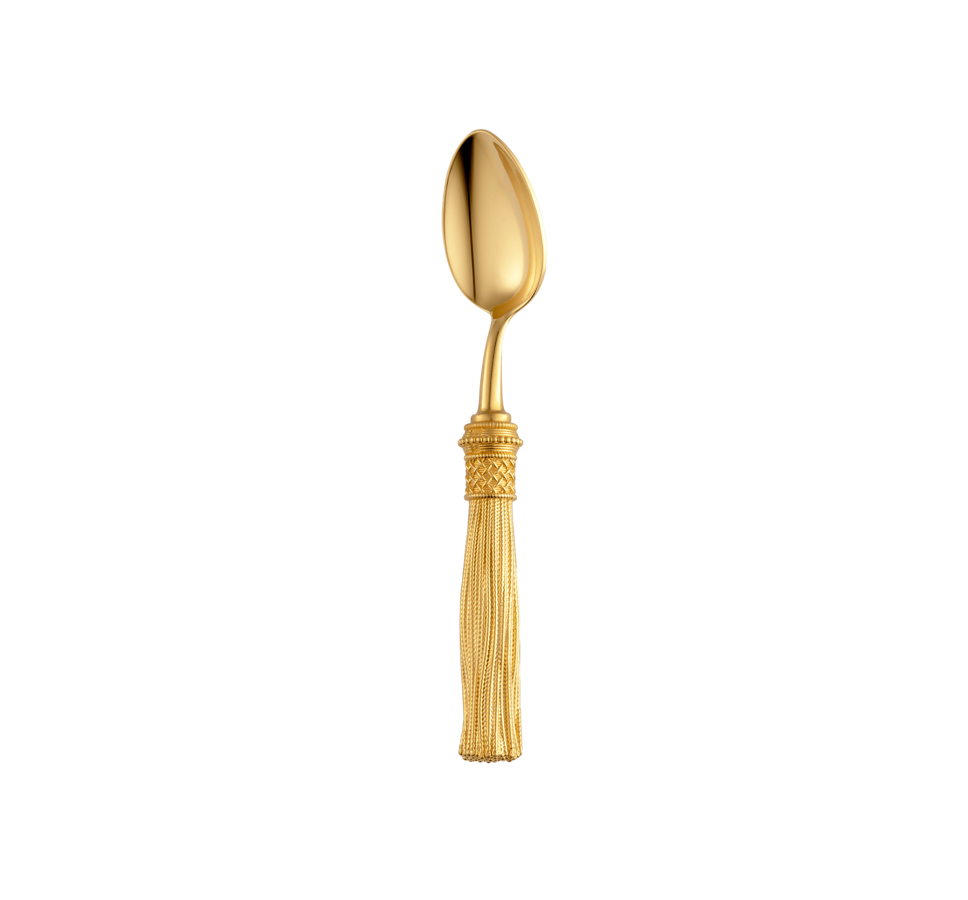 Christofle Pompon Silver Plated Gilded 4-Piece Cutlery Set