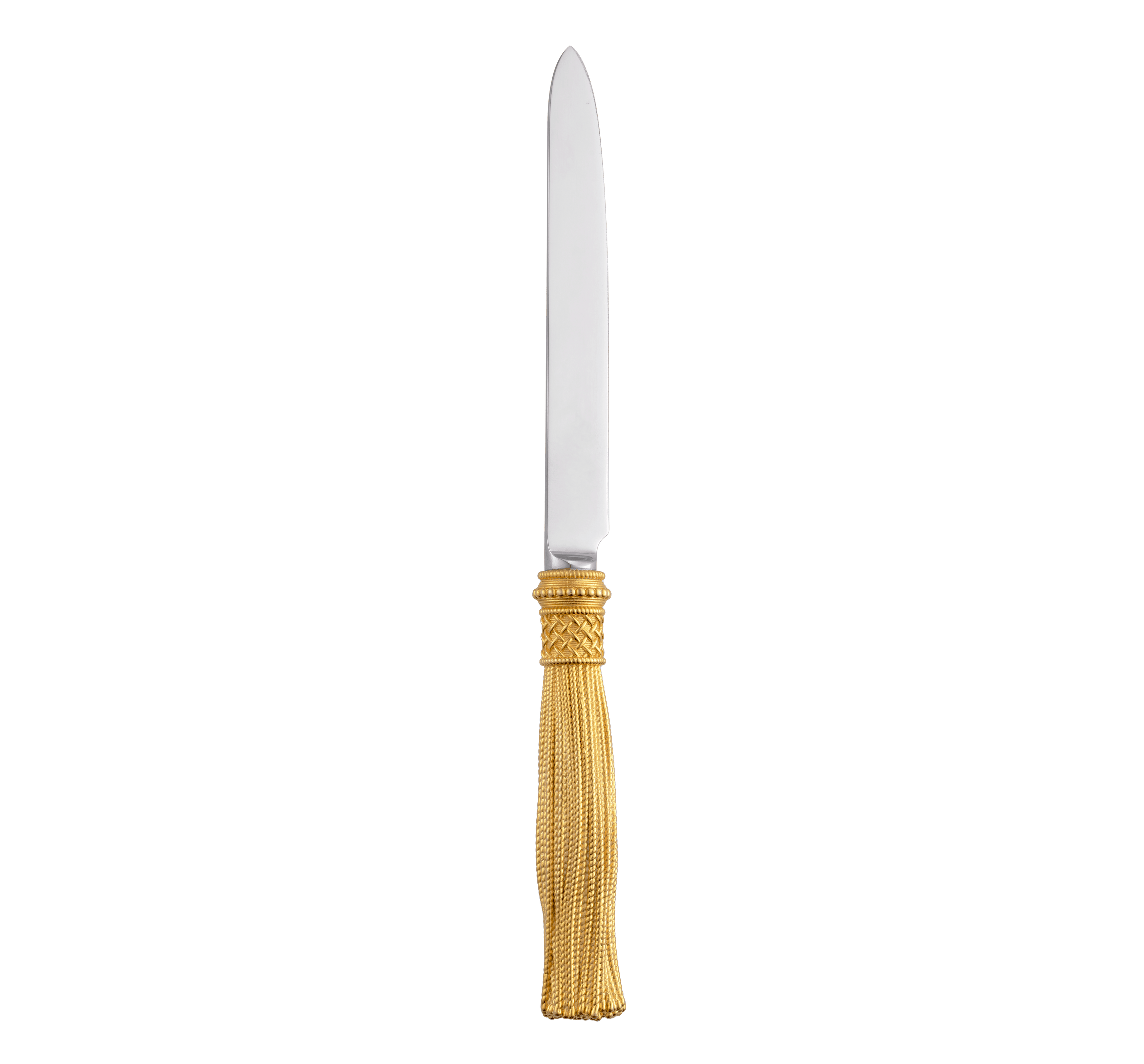 Christofle Pompon Silver Plated Gilded 4-Piece Cutlery Set