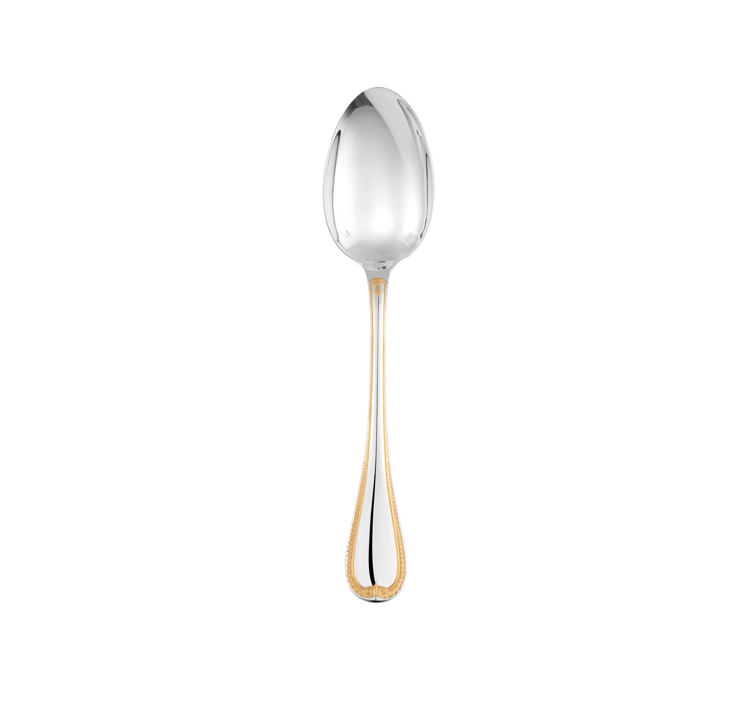 Christofle Malmaison Silver Plated Gold Accents Tablespoon