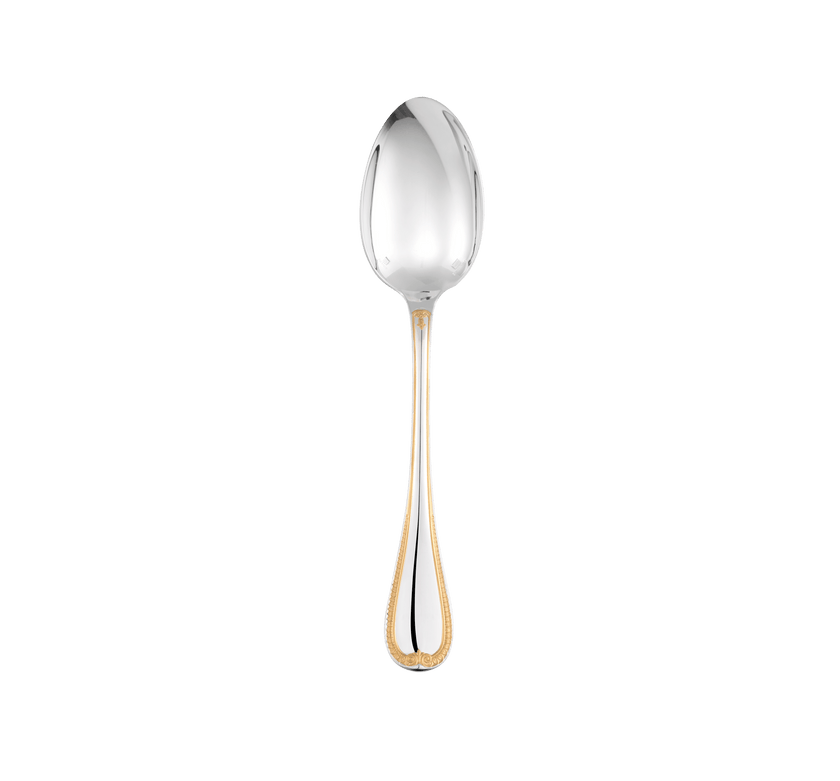 Christofle Malmaison Silver Plated Gold Accents Tablespoon