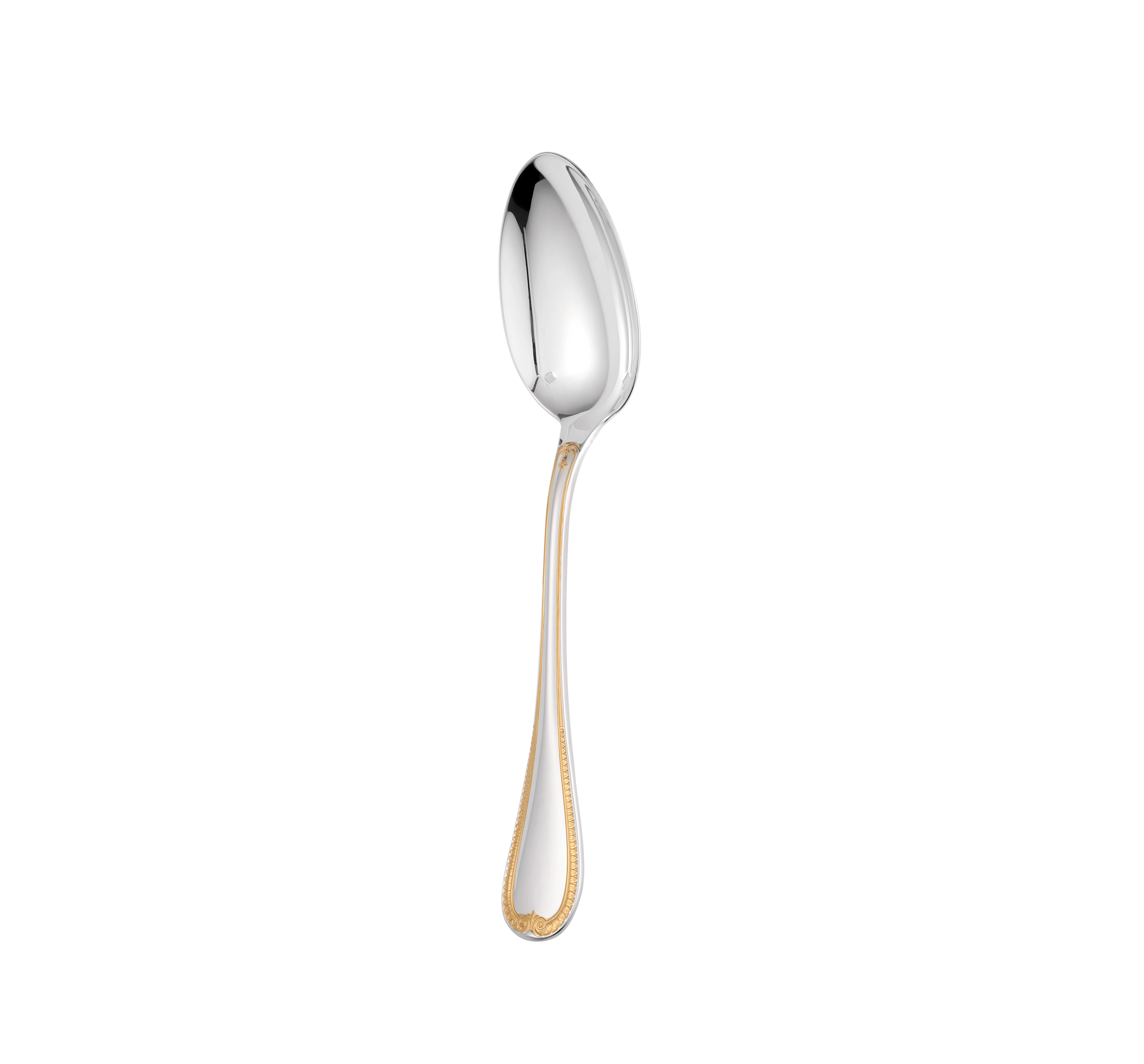 Christofle Malmaison Silver Plated Gold Accents Tablespoon