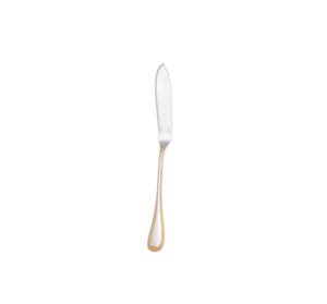 Christofle Malmaison Silver Plated Gold Accents Fish Knife