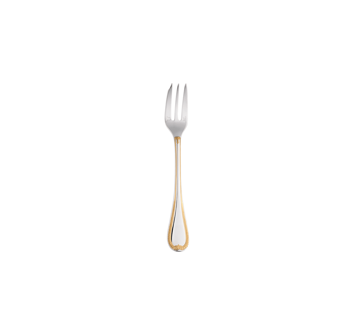 Christofle Malmaison Silver Plated Gold Accents Cake Fork