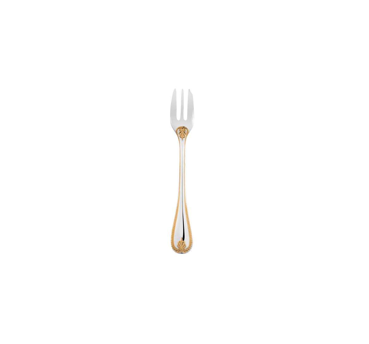 Christofle Malmaison Silver Plated Gold Accents Cake Fork