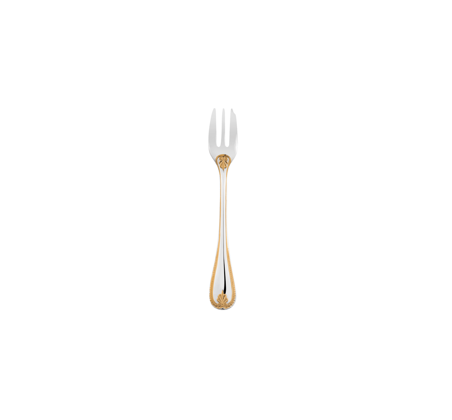 Christofle Malmaison Silver Plated Gold Accents Cake Fork