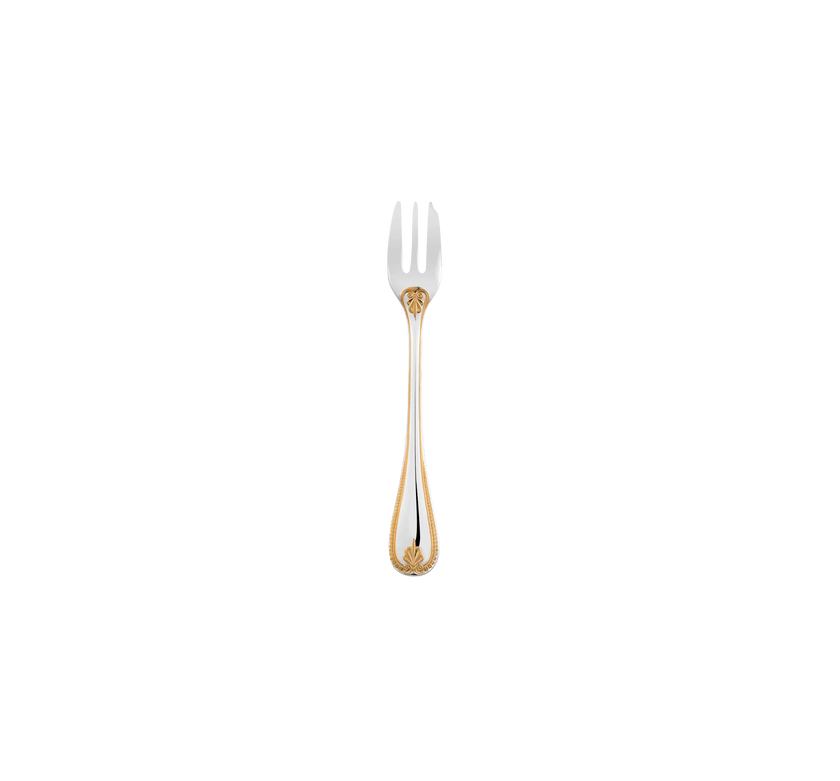 Christofle Malmaison Silver Plated Gold Accents Cake Fork