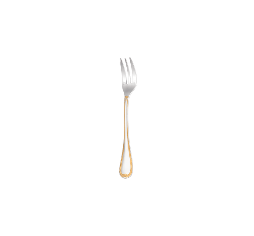 Christofle Malmaison Silver Plated Gold Accents Cake Fork