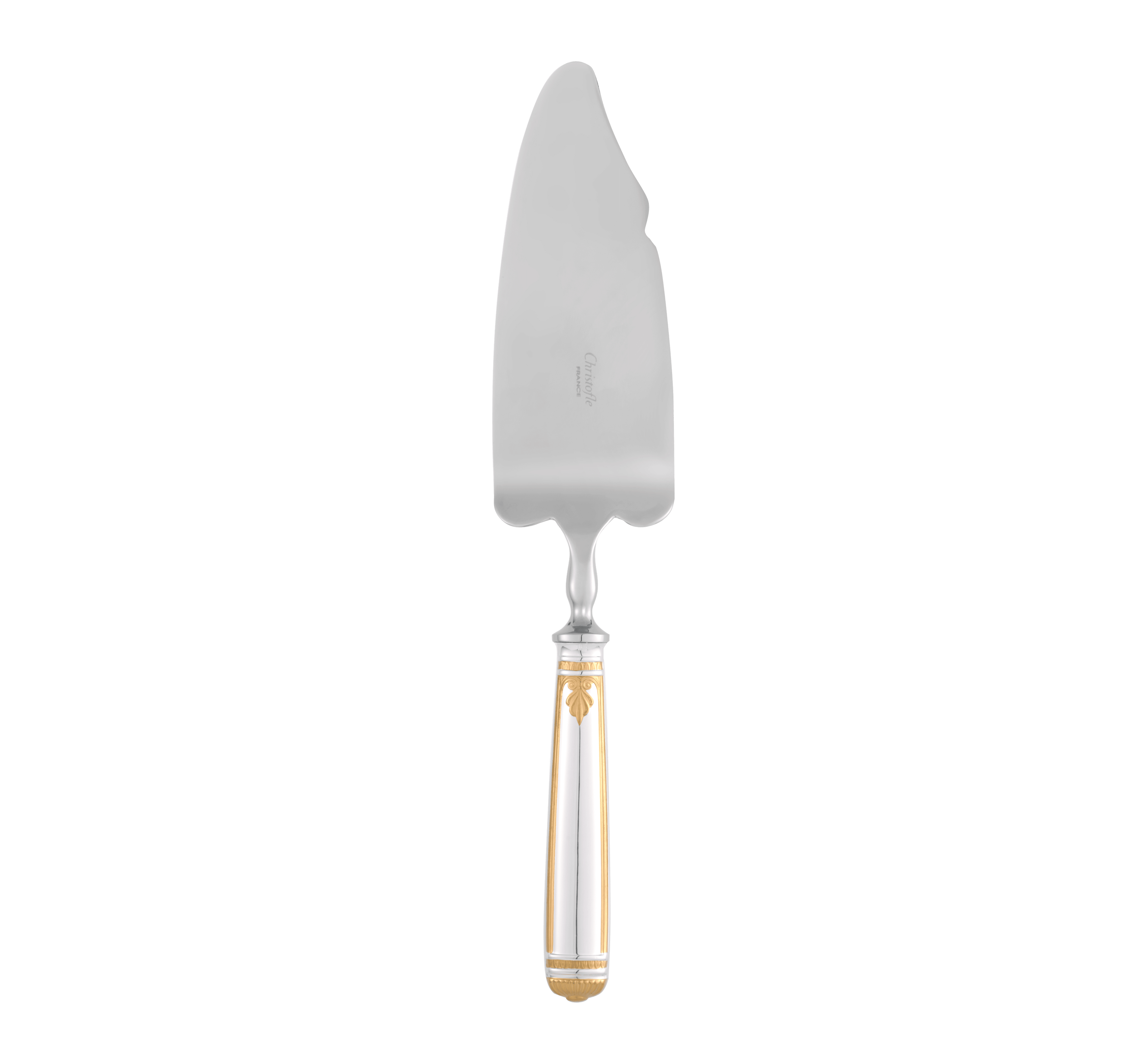 Christofle Malmaison Silver Plated Gold Accents Cake Slice