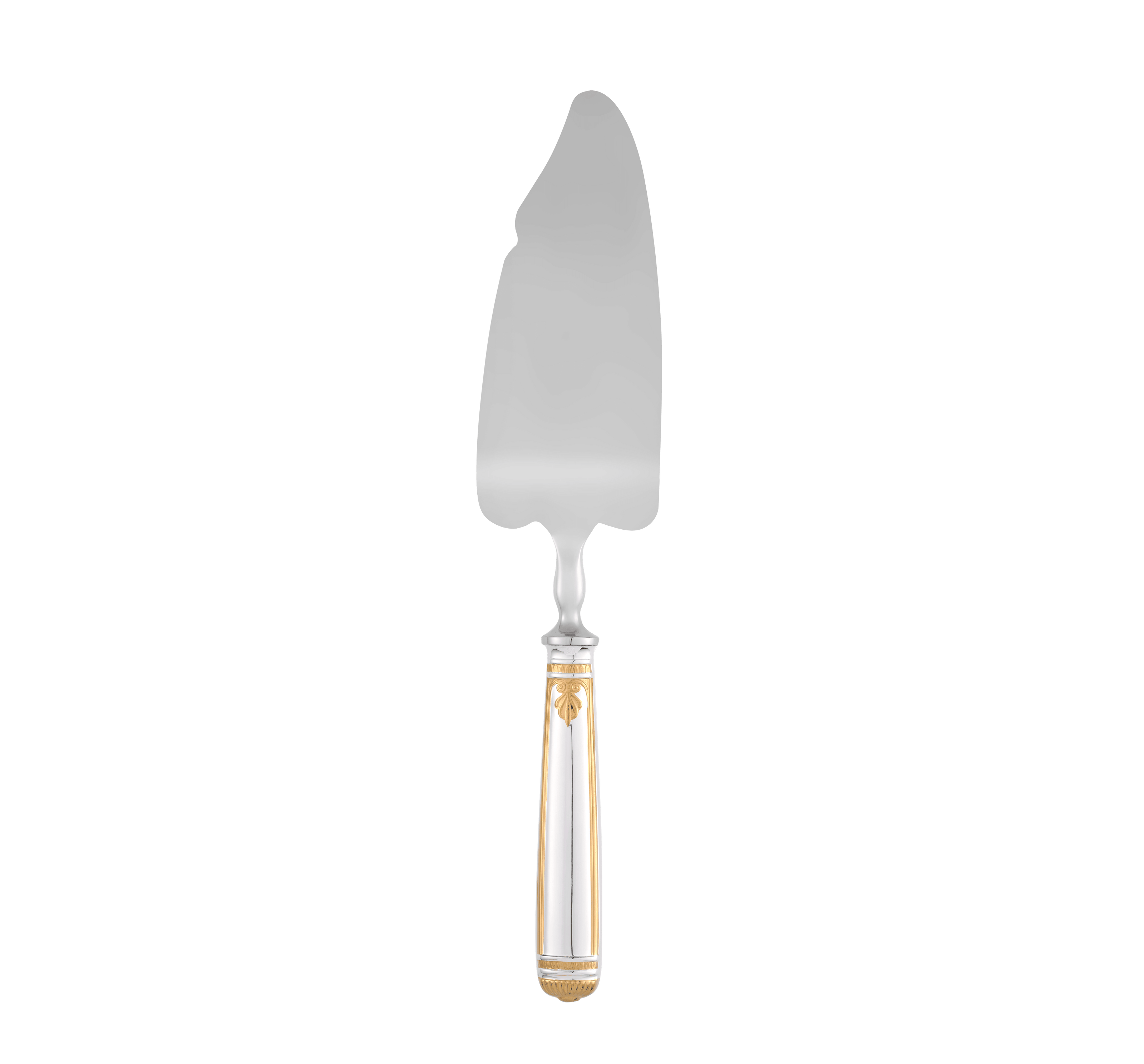 Christofle Malmaison Silver Plated Gold Accents Cake Slice