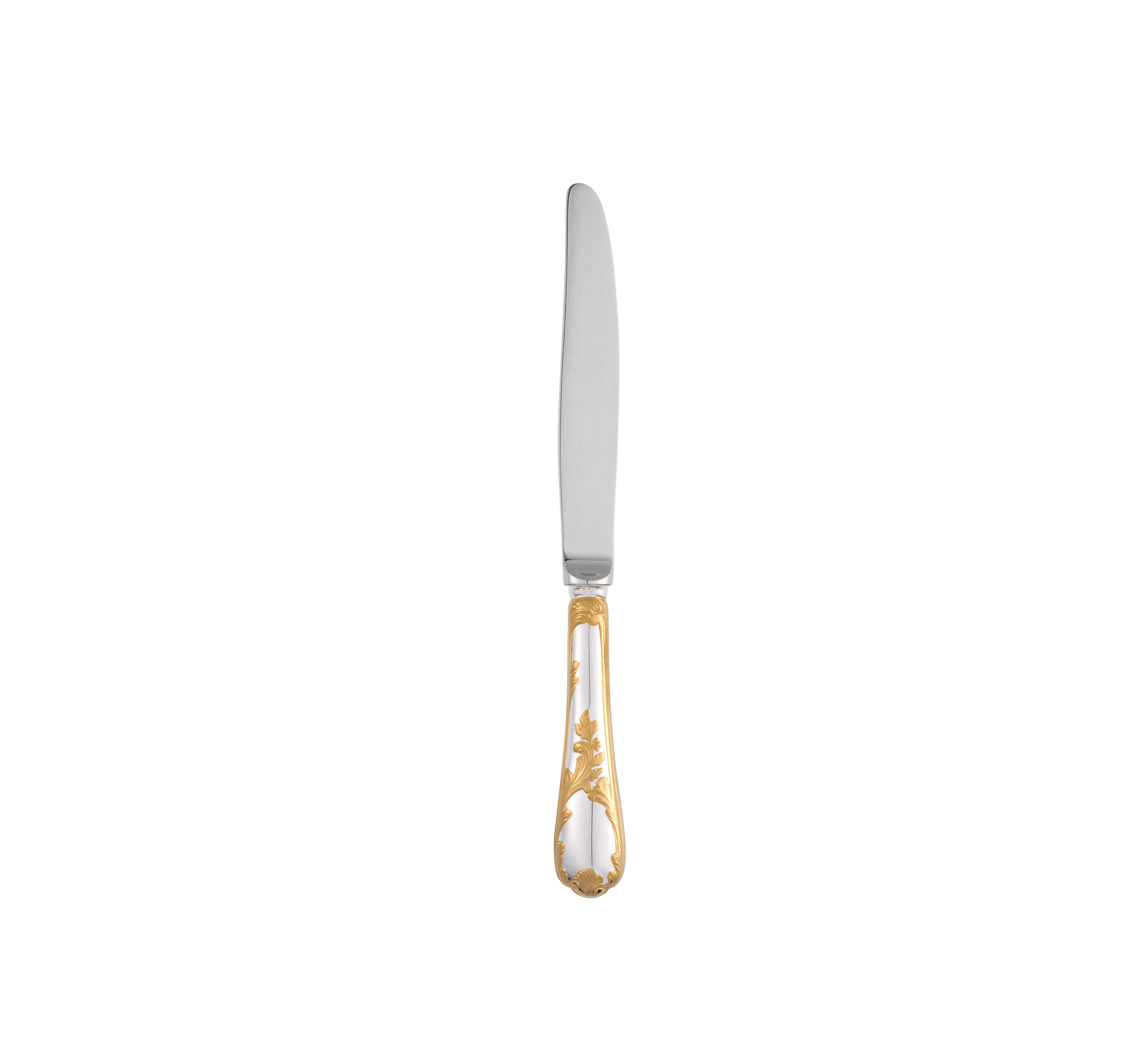 Christofle Marly Silver Plated Gold Accents Dessert Knife