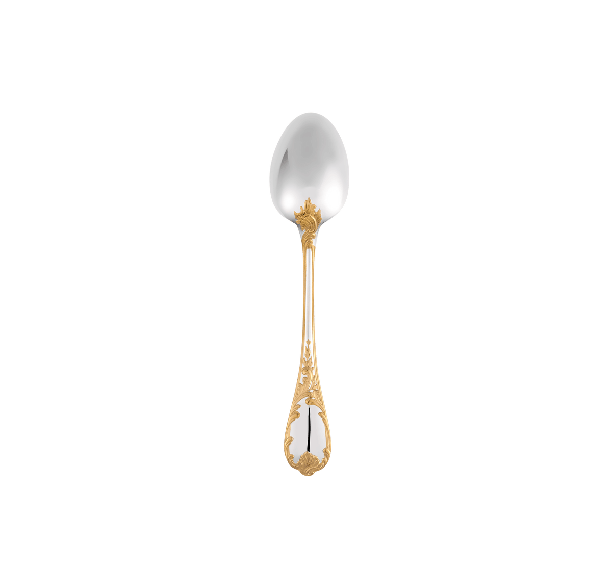 Christofle Marly Silver Plated Gold Accents Dessert Spoon