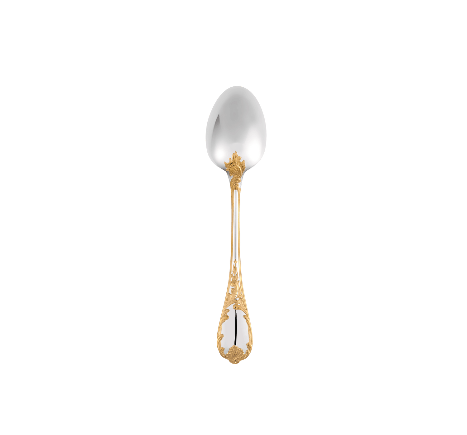Christofle Marly Silver Plated Gold Accents Dessert Spoon
