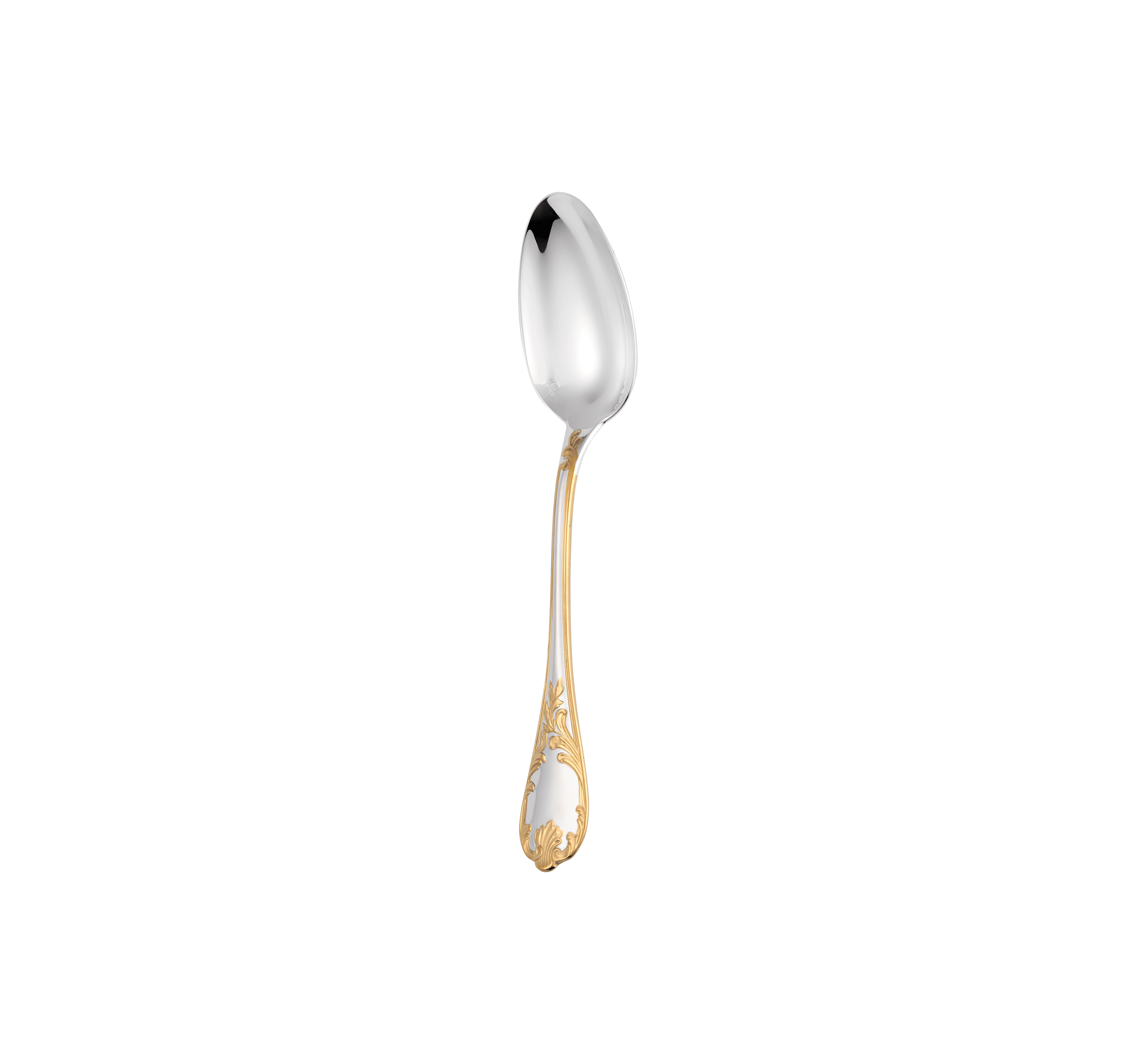Christofle Marly Silver Plated Gold Accents Dessert Spoon