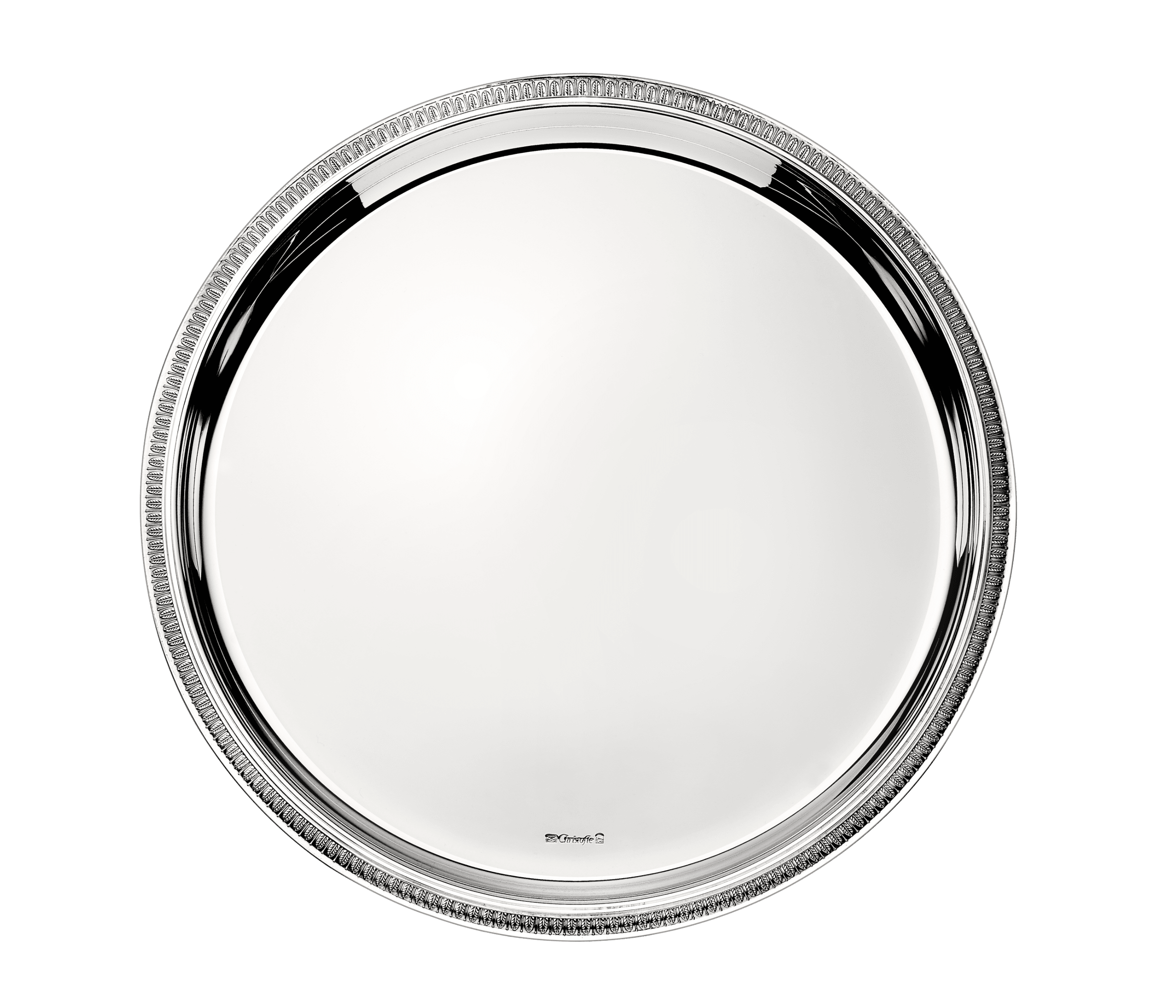 Christofle Malmaison Silver Plated Round Tray