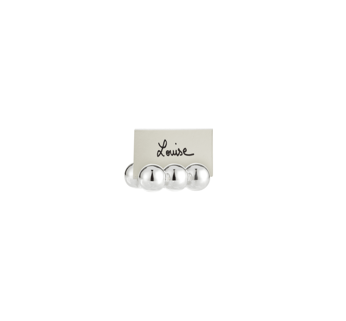 Christofle Perles Silver Plated Place Card Holders -Set of 2