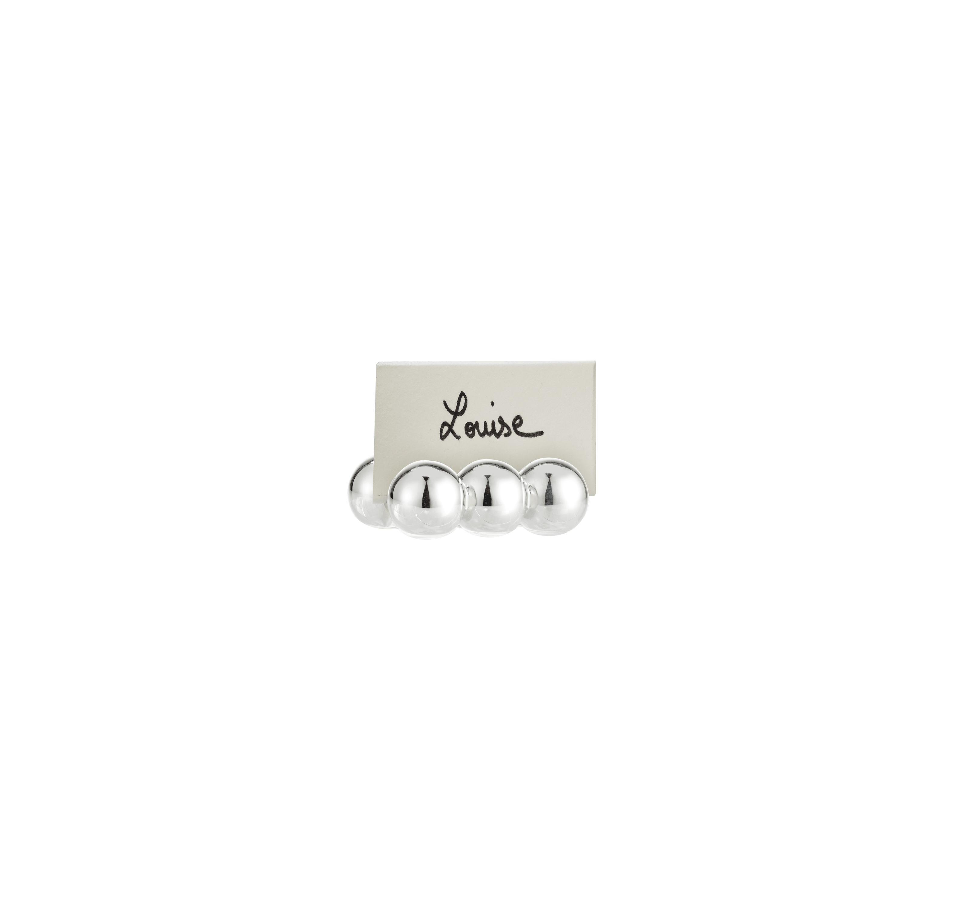 Christofle Perles Silver Plated Place Card Holders -Set of 2