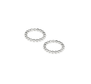 Christofle Perles Silver Plated Napkin Rings -Set of 2