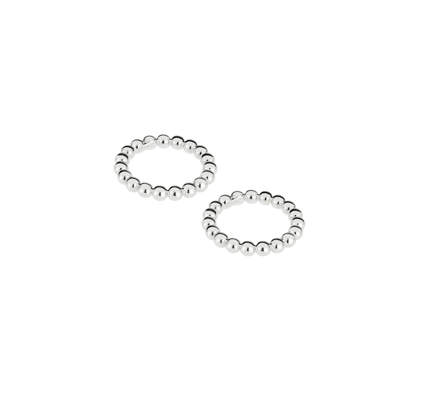 Christofle Perles Silver Plated Napkin Rings -Set of 2
