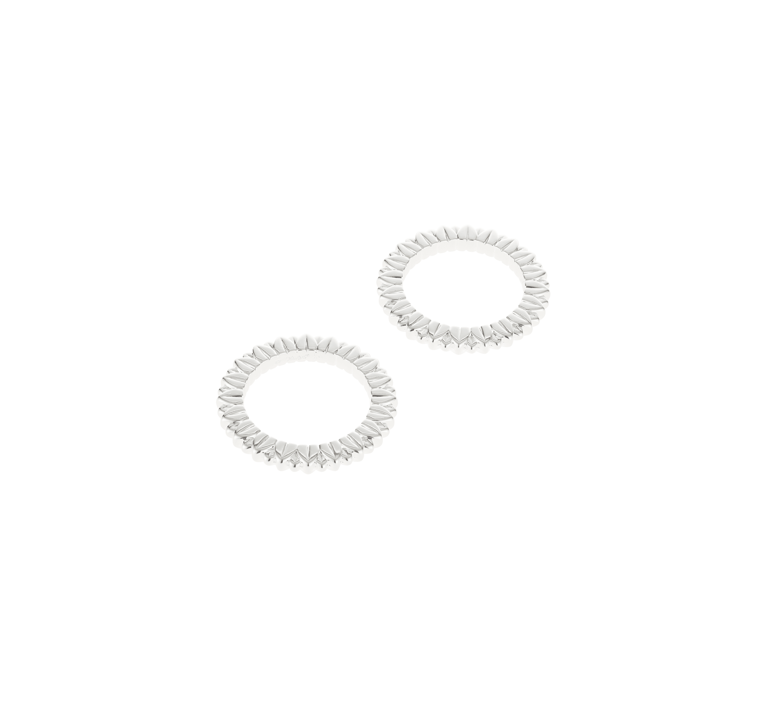 Christofle Malmaison Silver Plated 2 Napkin Rings Palmettes