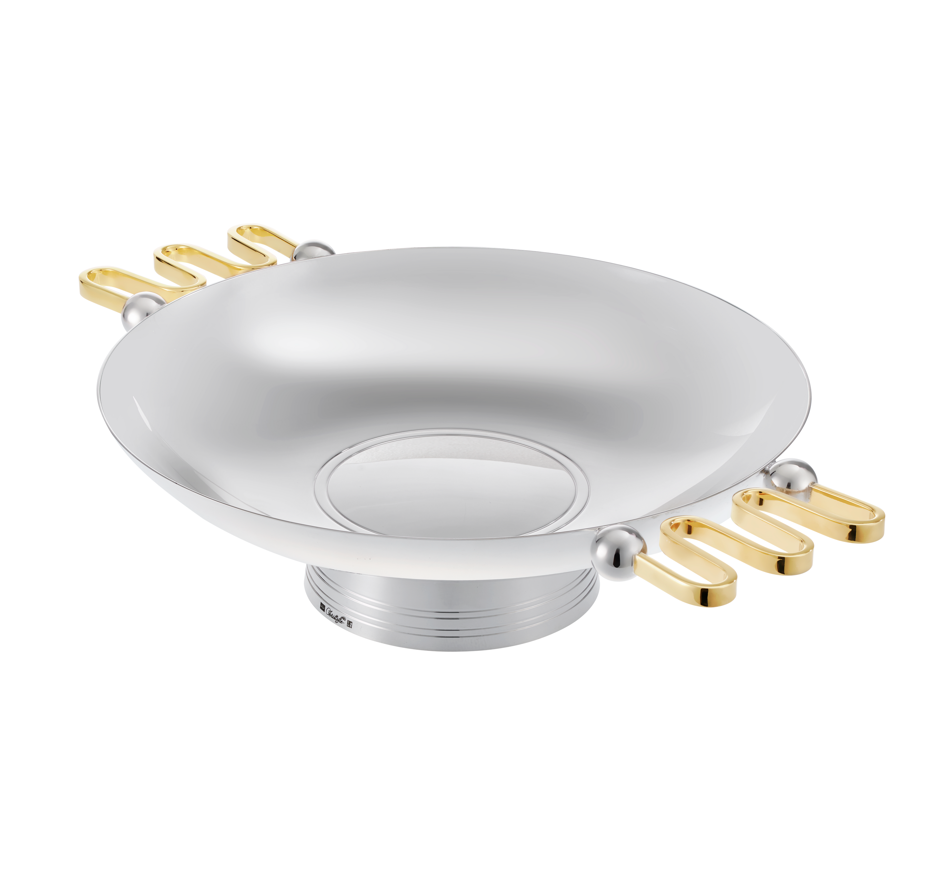 Christofle Les Collections Historiques Silver Plated Bowl With Gilded Handles 36 Cm Fjerdingstad