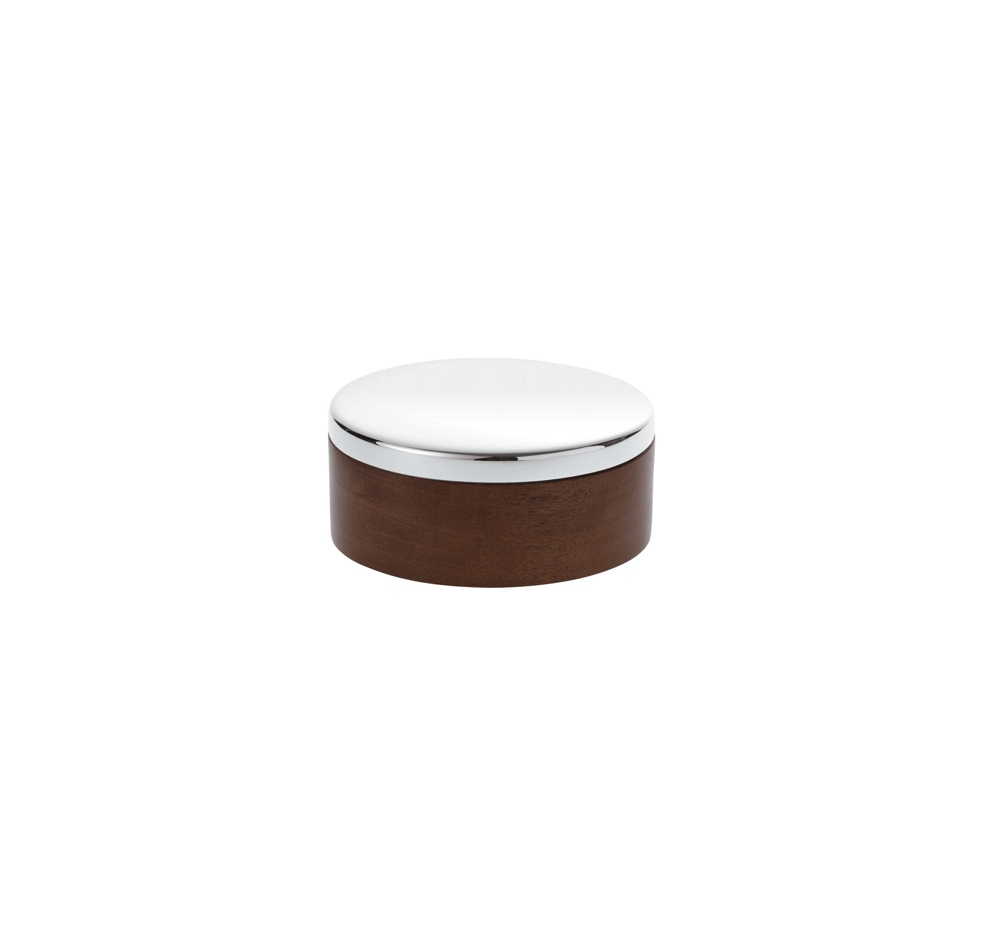Christofle Uni Silver Plated Round Box 8 Cm