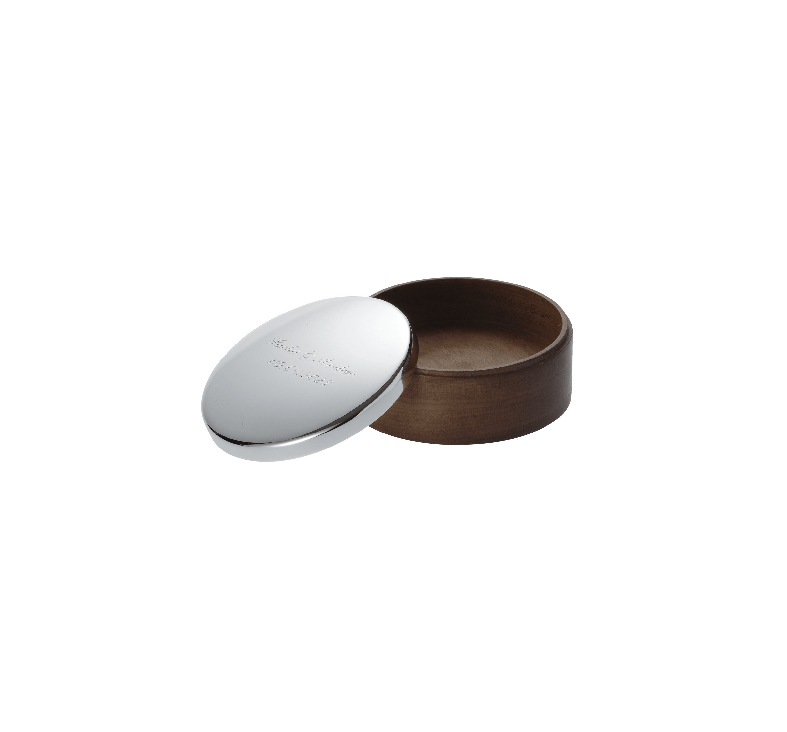 Christofle Uni Silver Plated Round Box 8 Cm