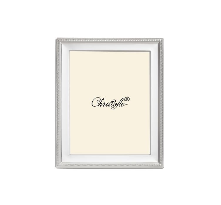 Christofle Perles Silver-Plated 7 x 9' Picture Frame