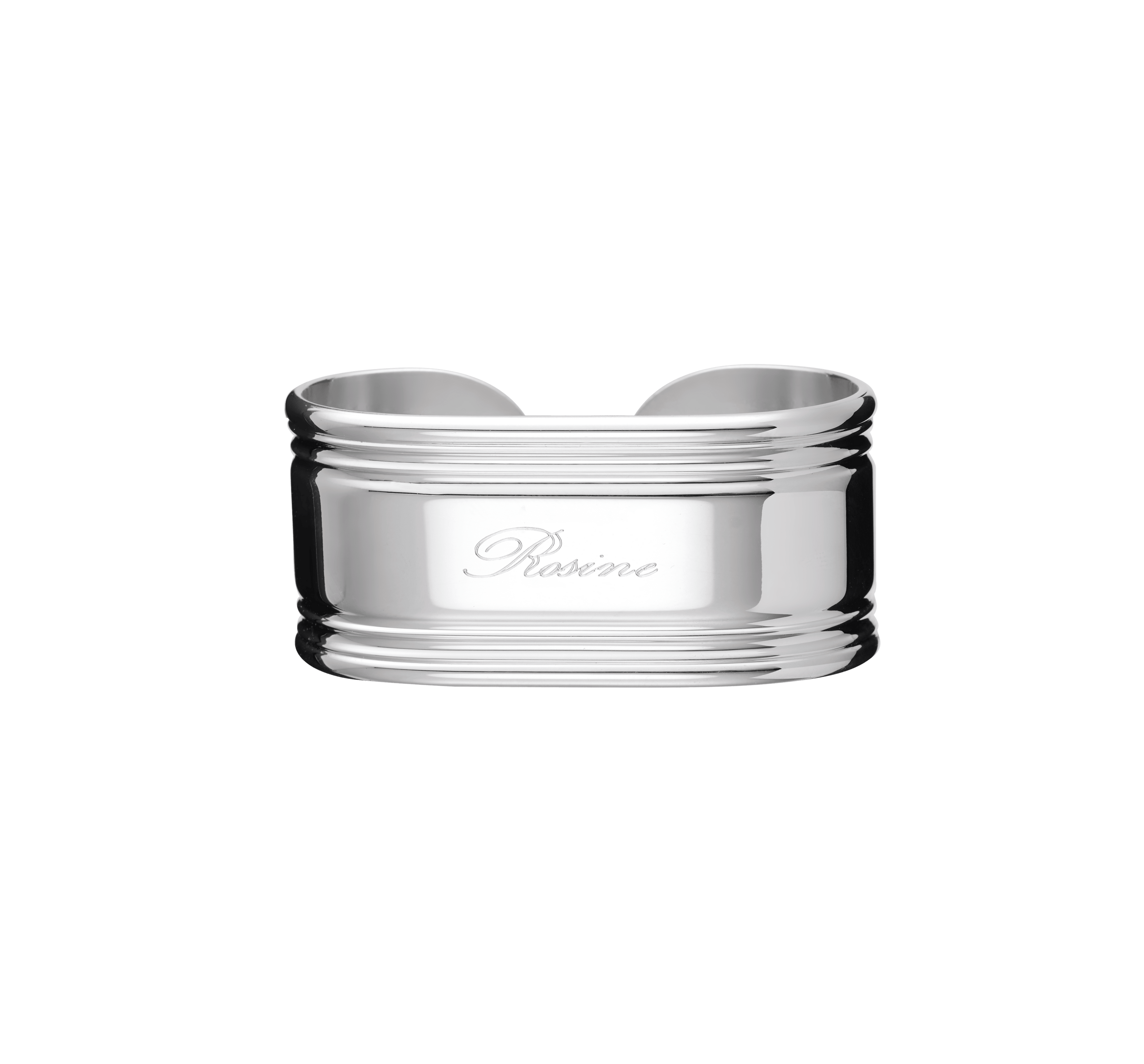 Christofle Rosine Silver Plated Napkin Ring Open