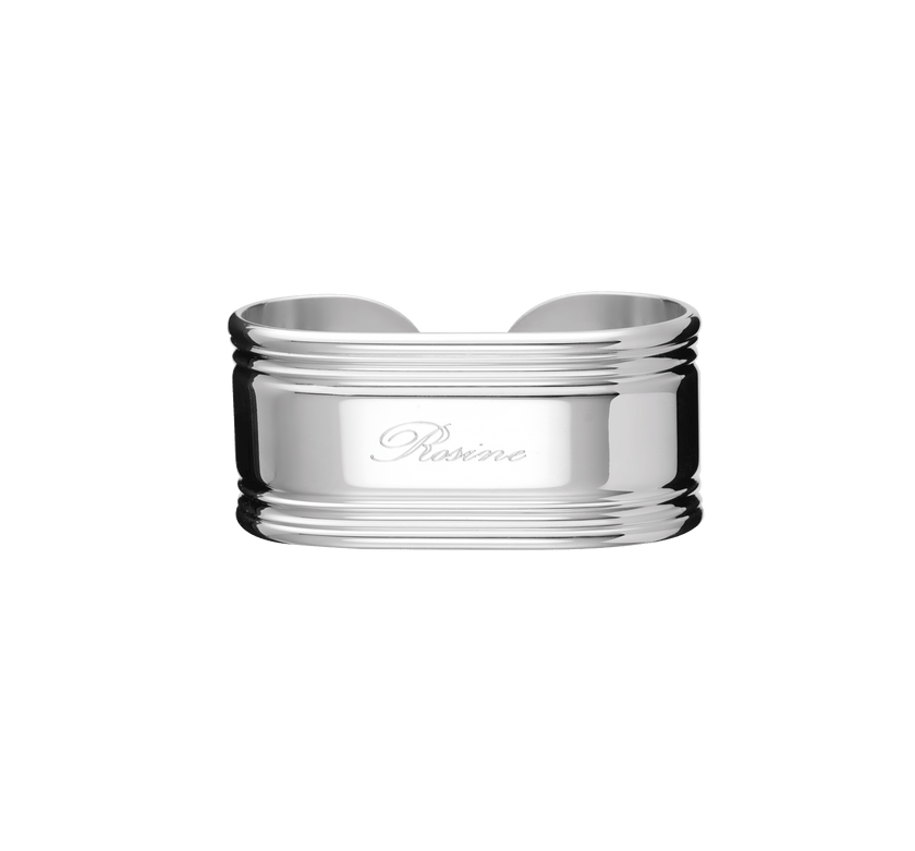 Christofle Rosine Silver Plated Napkin Ring Open