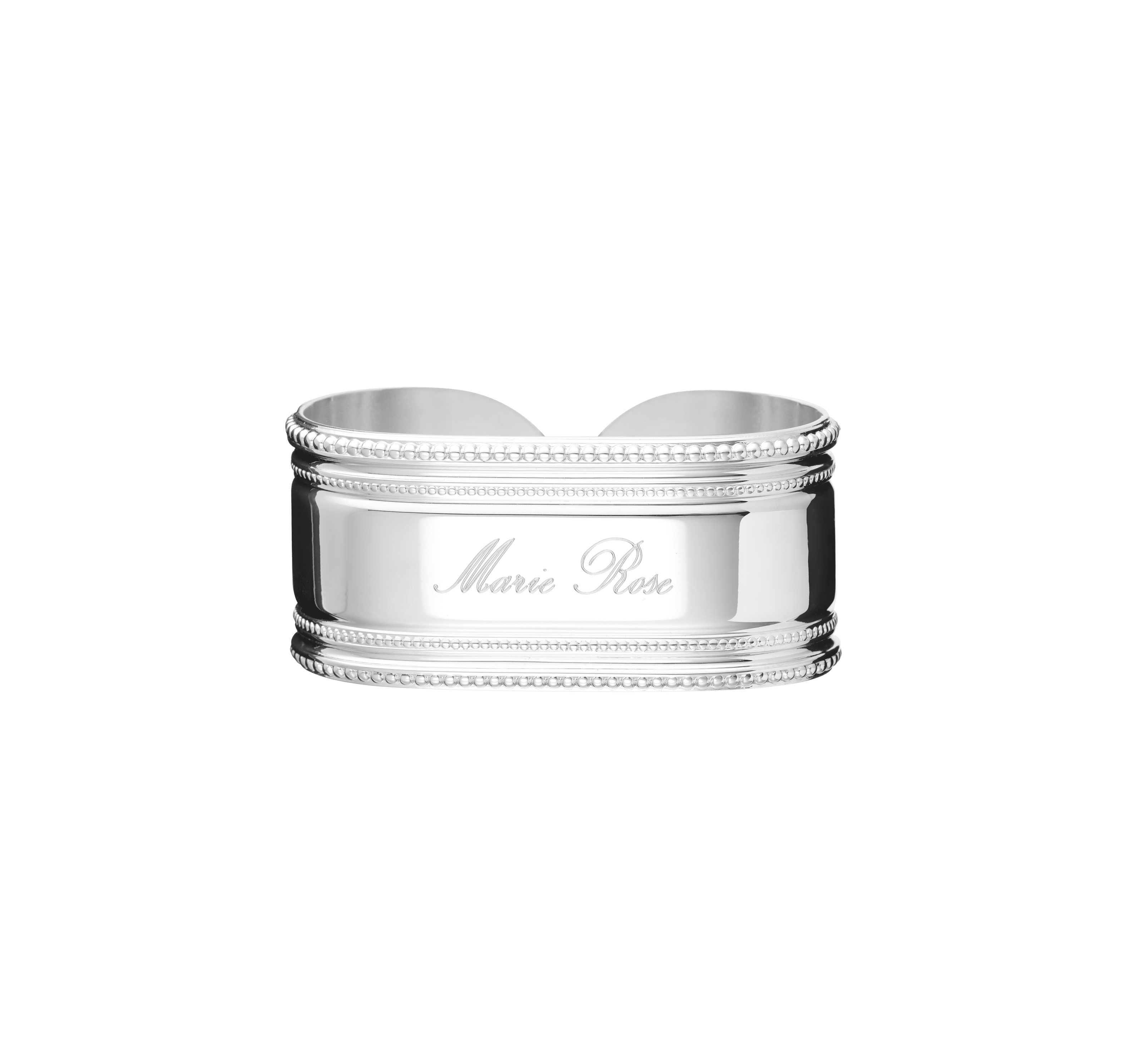 Christofle Marie-Rose Silver Plated Napkin Ring Open Marie-Rose