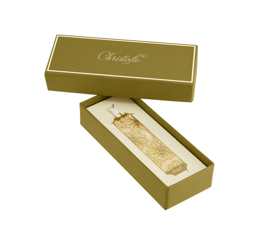 Christofle Malmaison Impériale Gilded Metal Bookmark