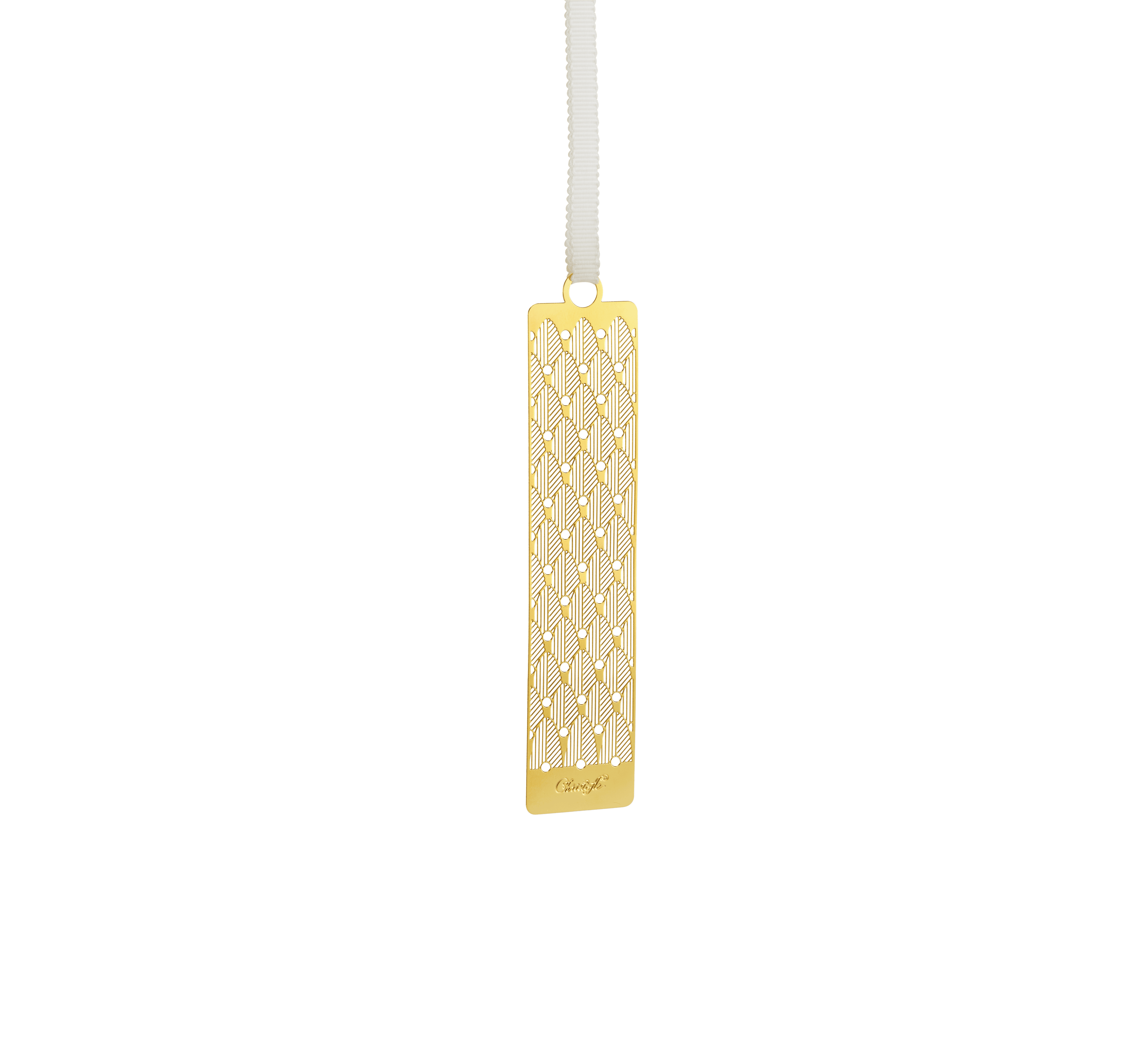 Christofle Malmaison Impériale Gilded Metal Bookmark