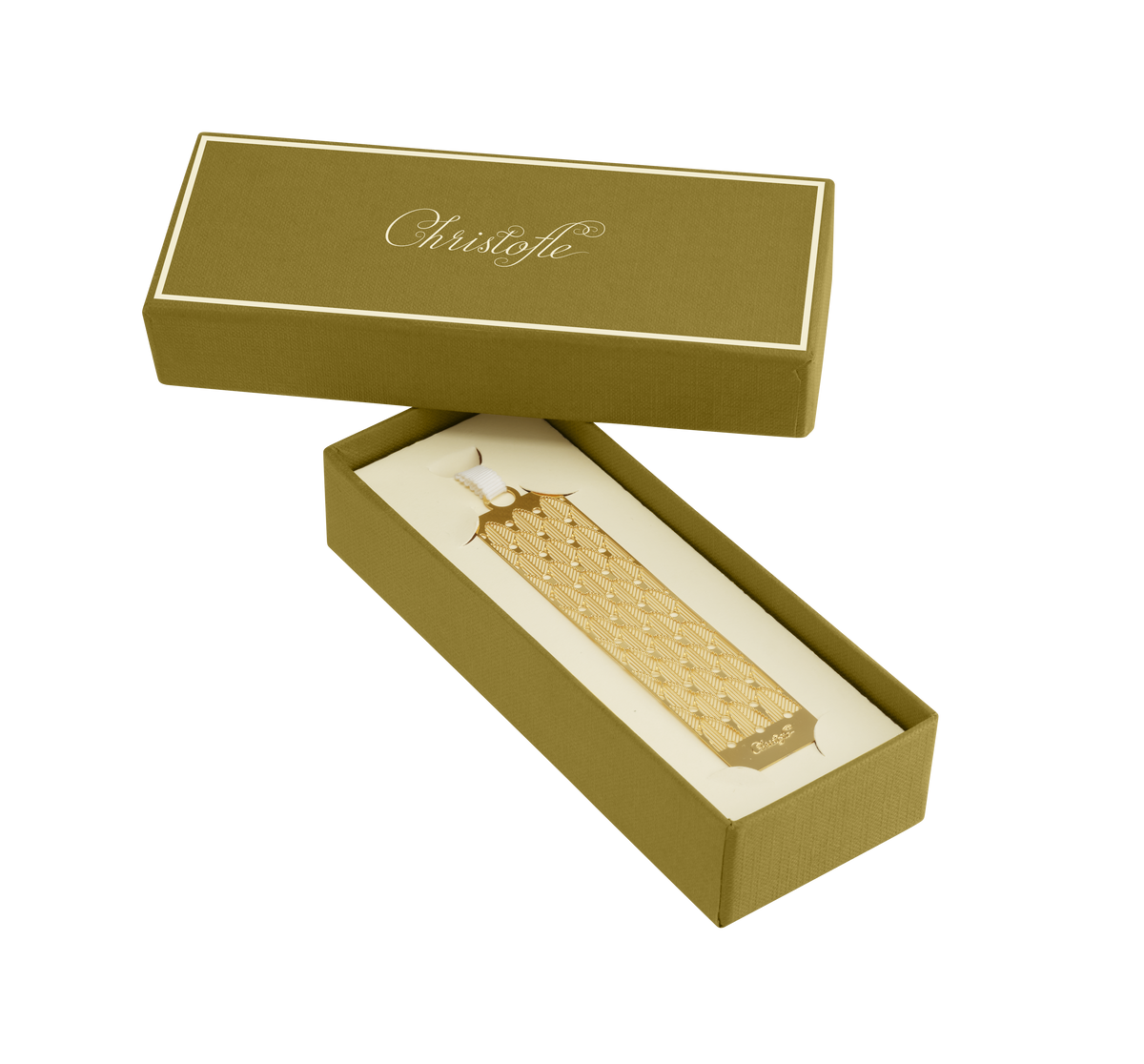 Christofle Malmaison Impériale Gilded Metal Bookmark