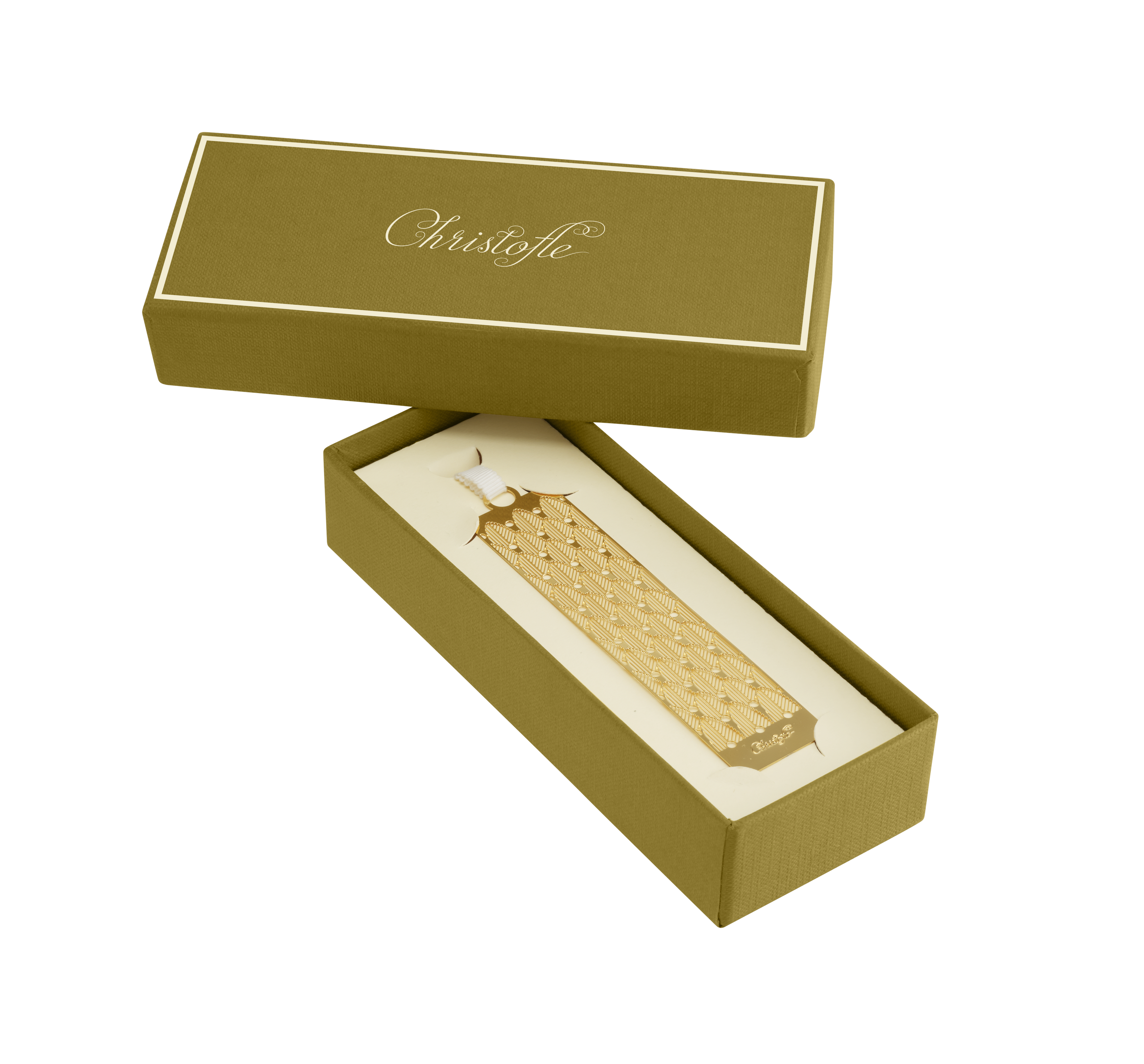 Christofle Malmaison Impériale Gilded Metal Bookmark
