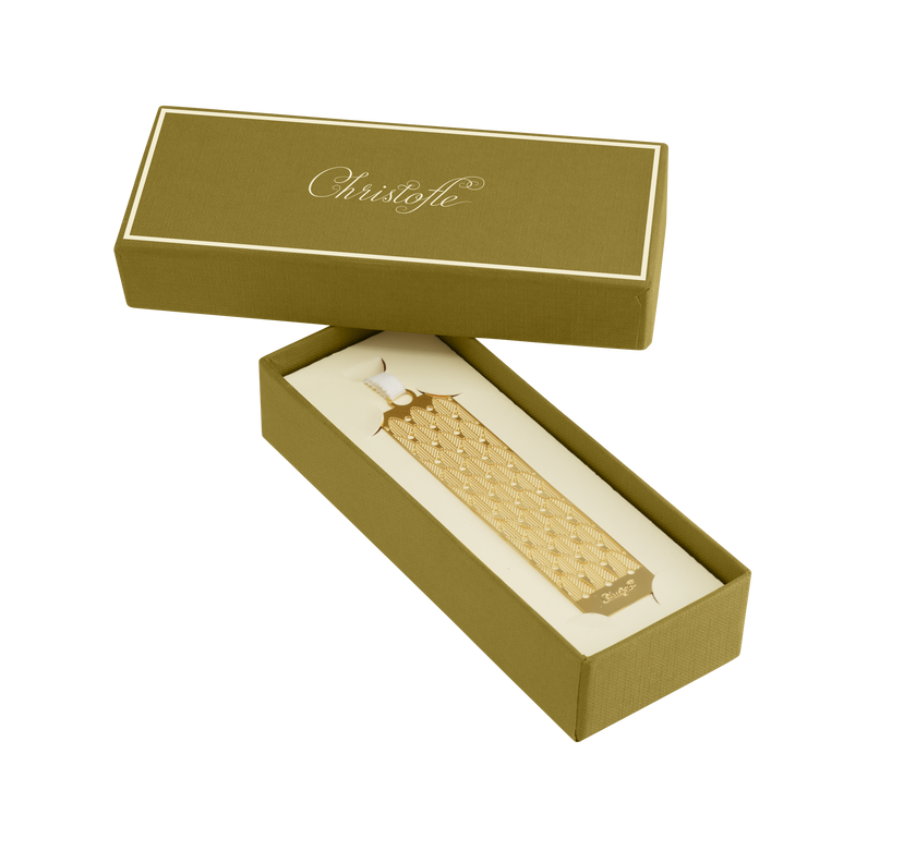 Christofle Malmaison Impériale Gilded Metal Bookmark