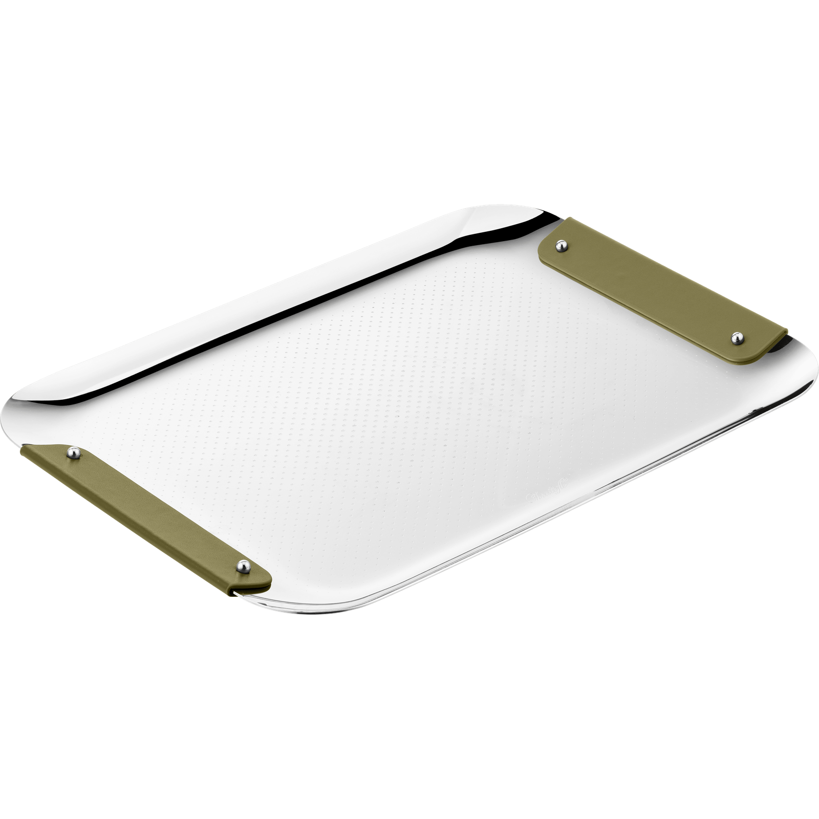 Christofle Club Tray Imperial Green 32X23 Cm